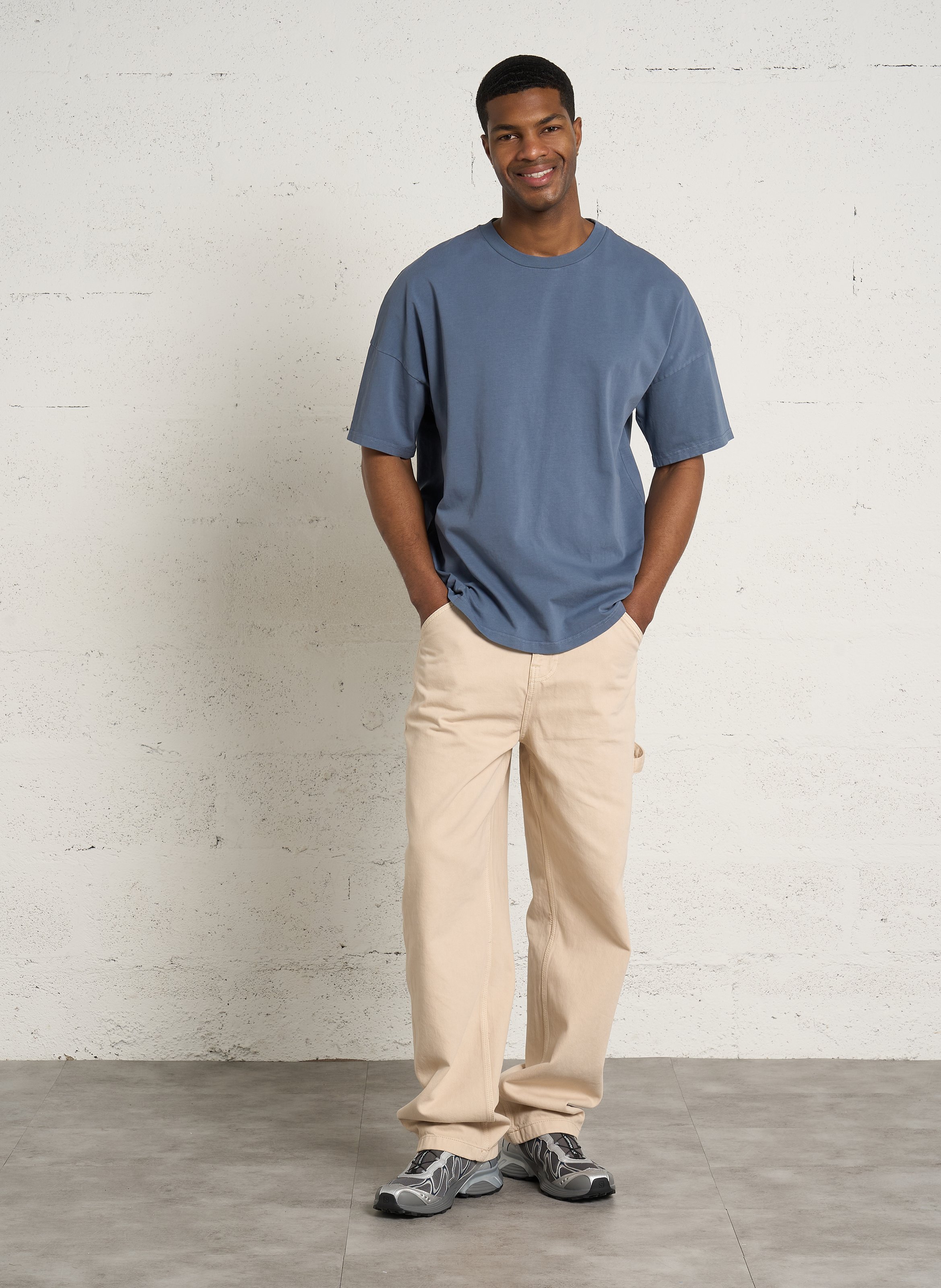 Regular-fit round-neck cotton T-shirt AMERICAN VINTAGE Blue