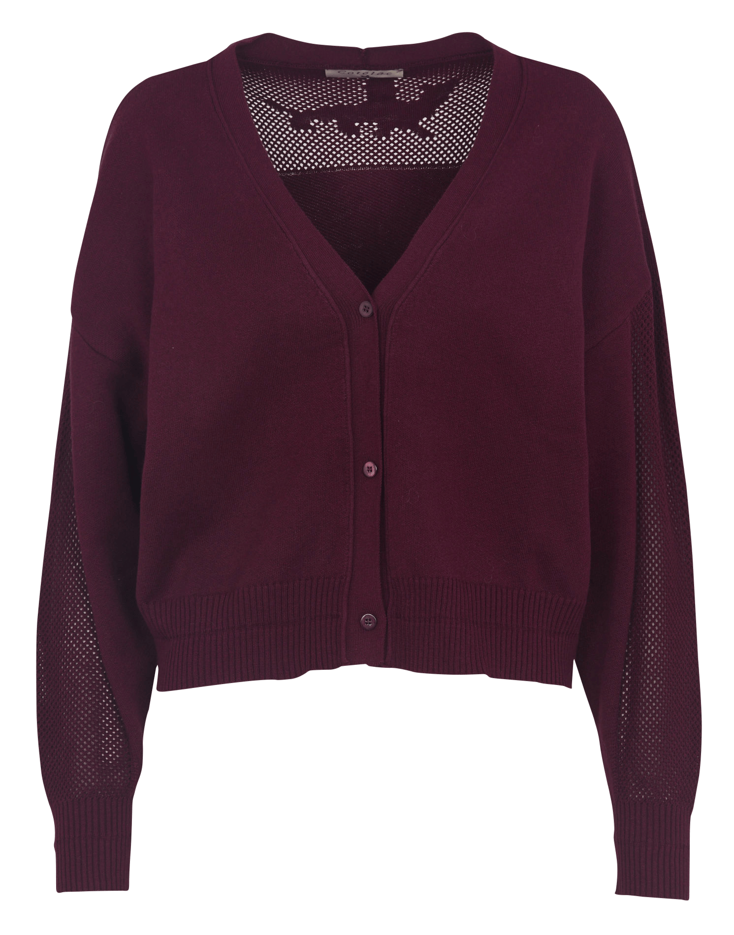 Weites ärmelloses Strickweste mit V-Ausschnitt aus Baumwolle und Kaschmir COTELAC Rot