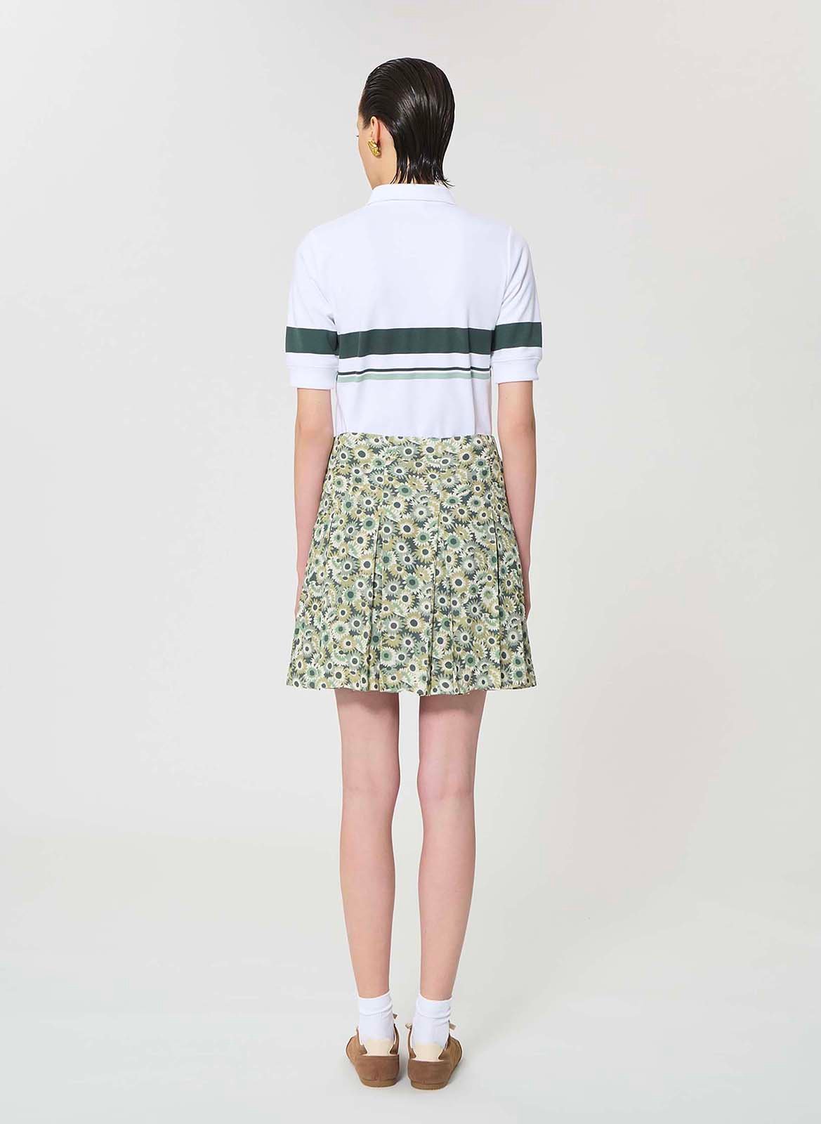 Jupe courte à motif fleuri TARA JARMON Vert