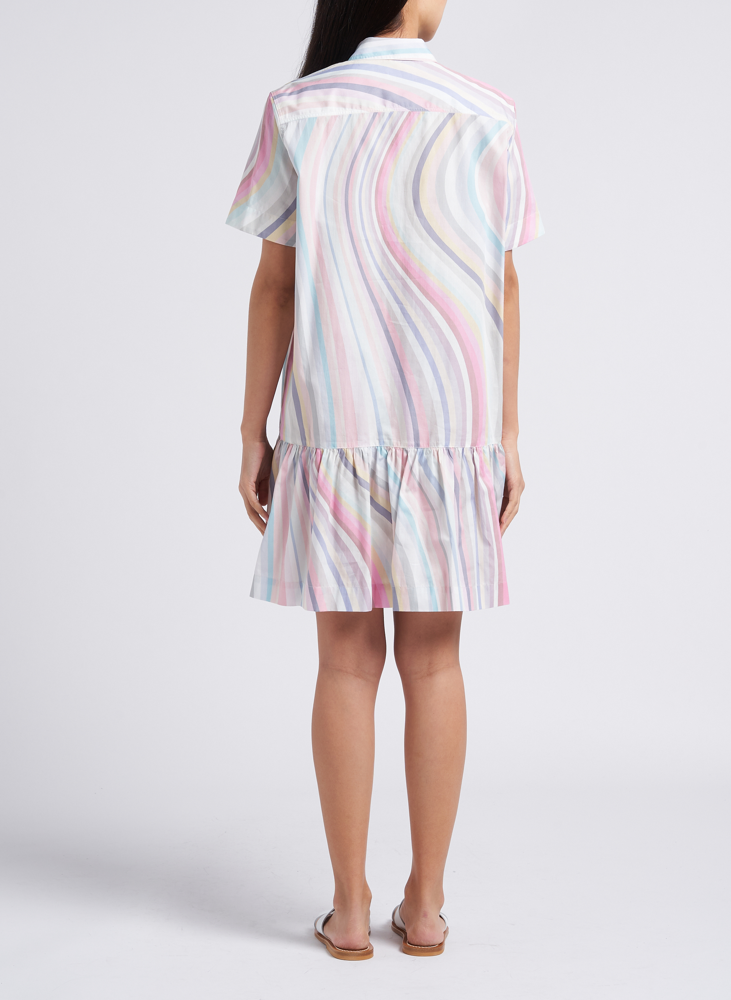 Kurzes Hemdblusenkleid aus Baumwolle mit Print PAUL SMITH Mehrfarbig