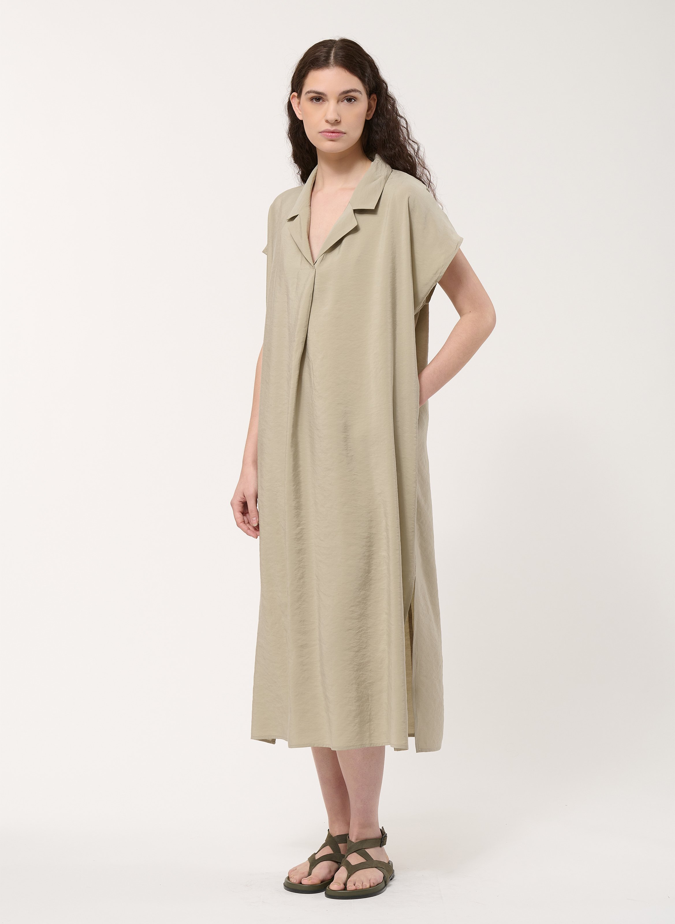 Robe midi à col tailleur  HUMILITY Vert