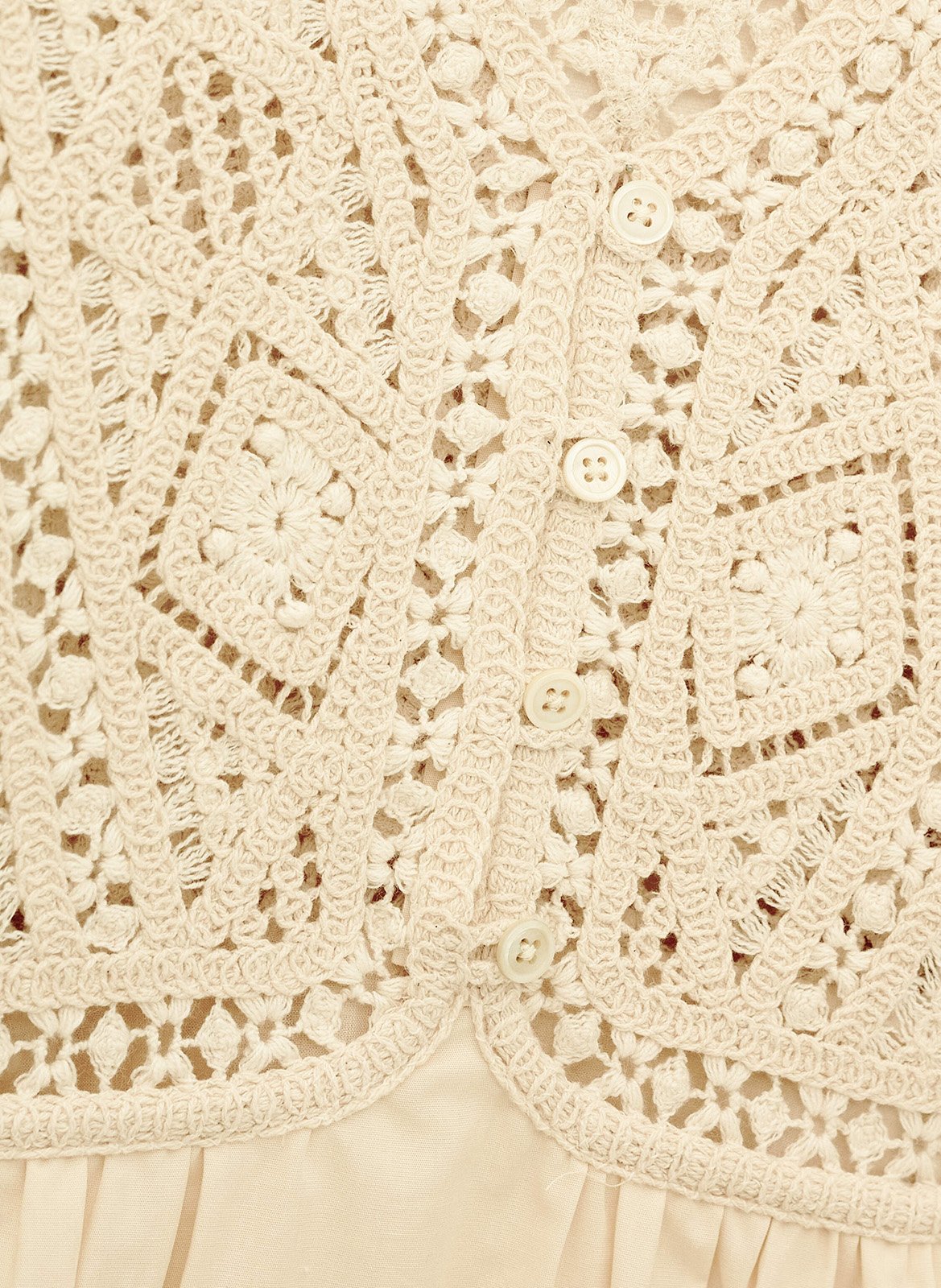 Robe courte col V en coton  BA&SH Beige