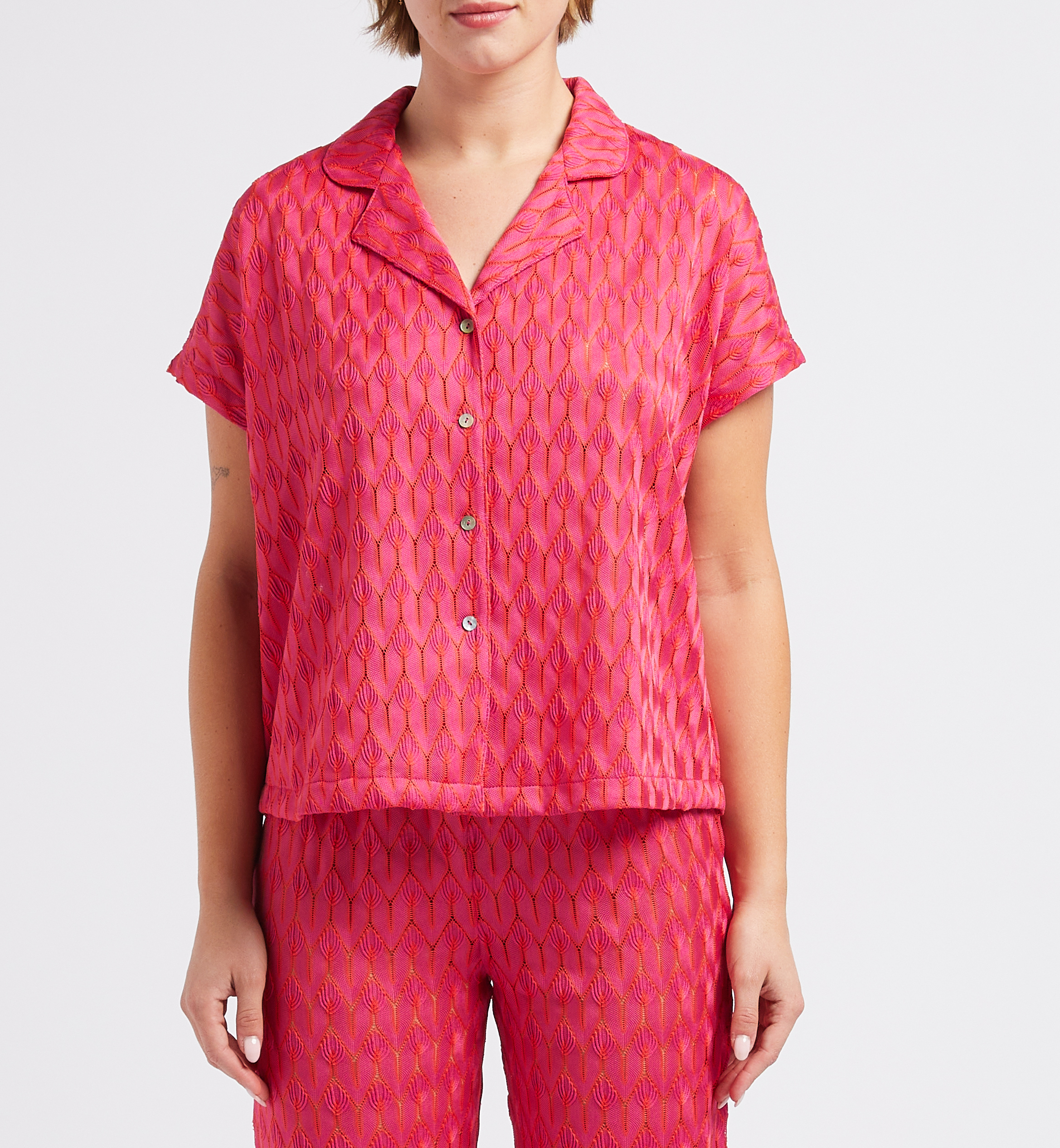 Camisa holgada de manga corta LA NOUVELLE Rosa