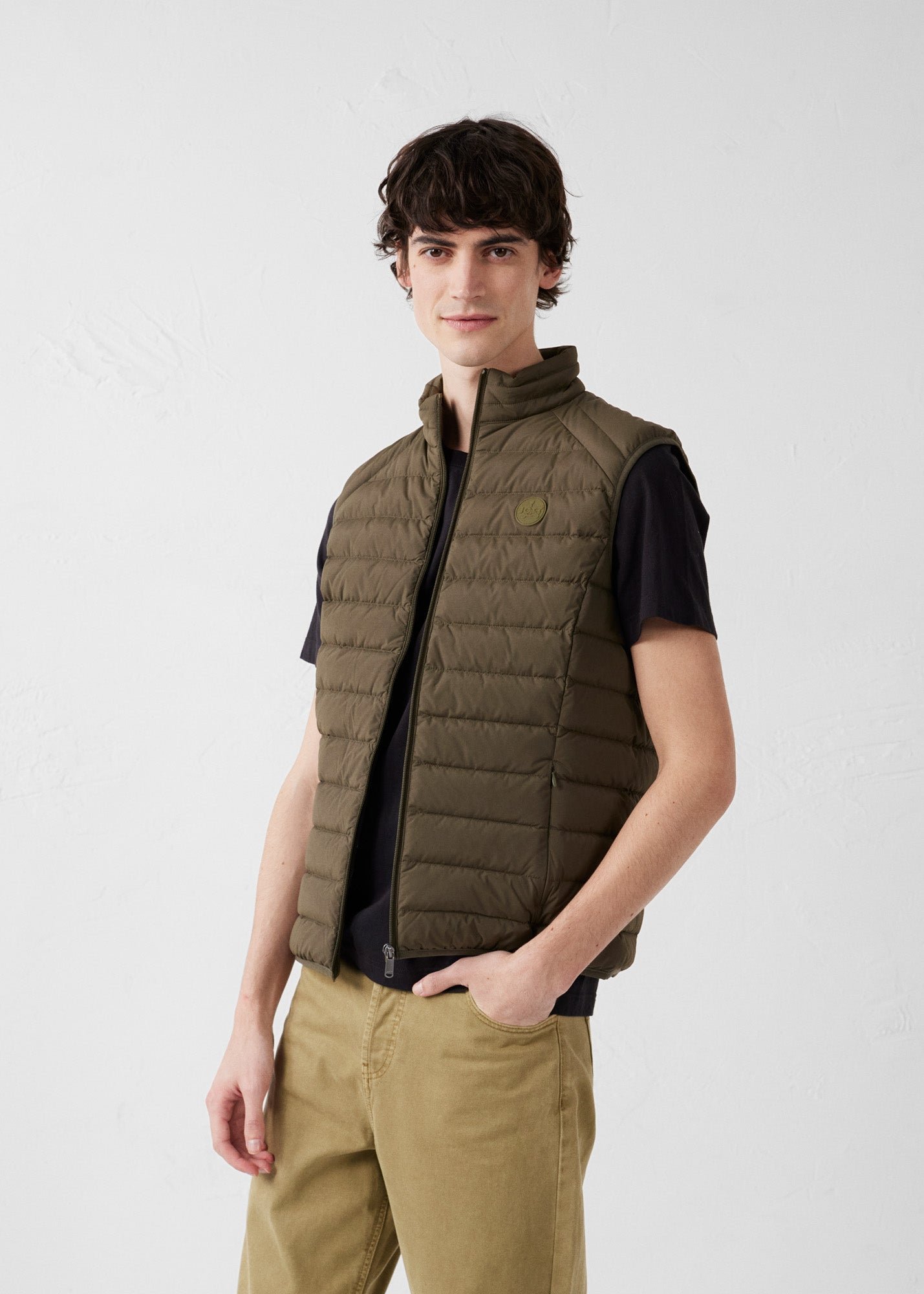 Stretch sleeveless puffer jacket Arafo JOTT Green