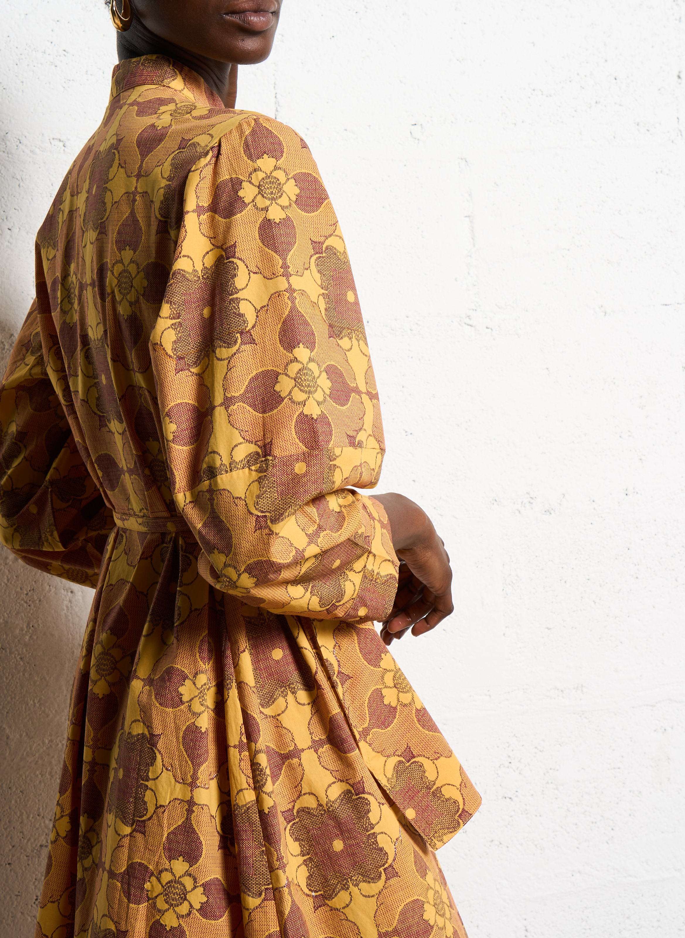 Lange jurk met print ANTIK BATIK Bruin