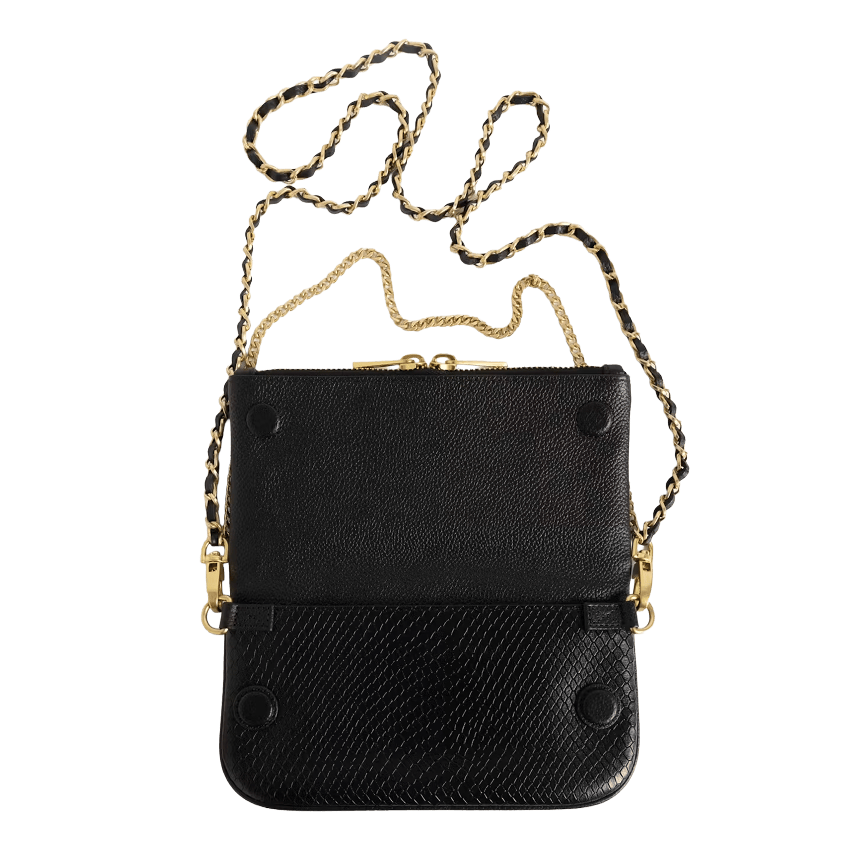 Sac bandoulière effet python en cuir ZADIG&VOLTAIRE Noir