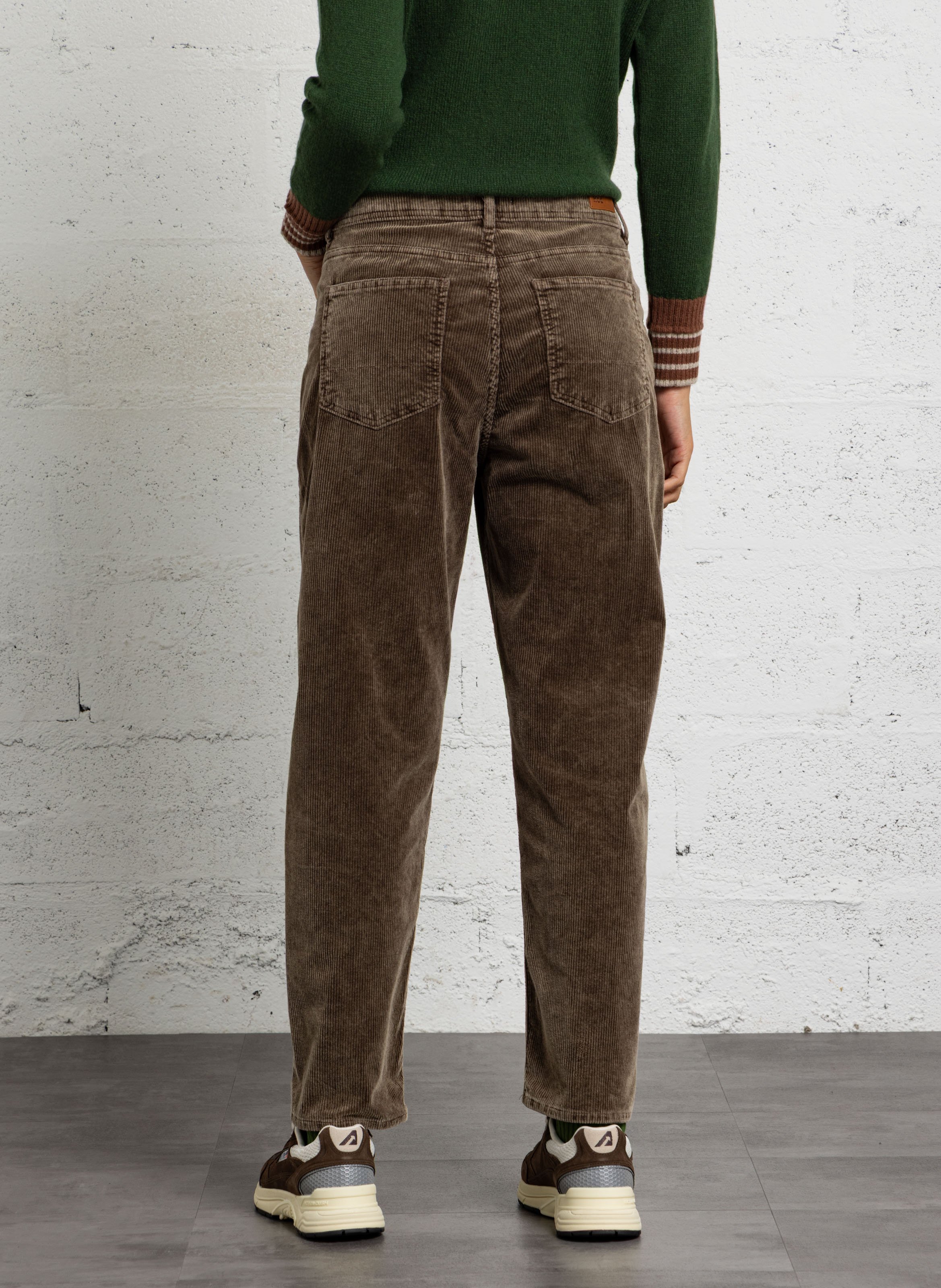 Pantalon slim en coton mélangé HOD PARIS Marron