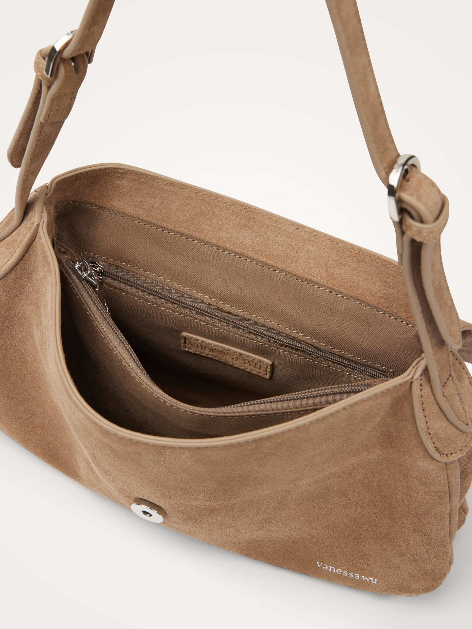 Crossbody bag with flap | Beige VANESSA WU Women