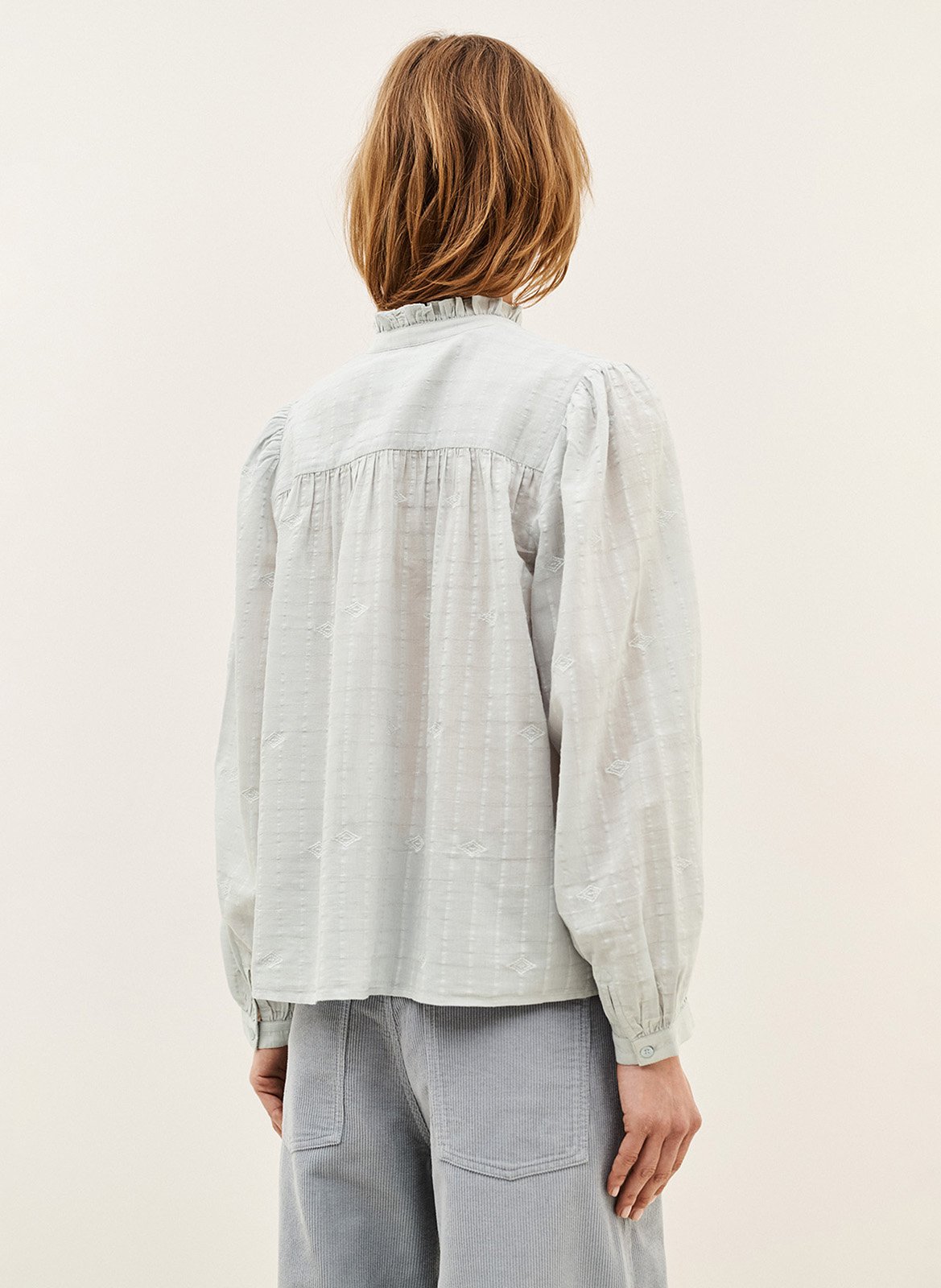 Chemise ample en coton mélangé BA&SH Bleu