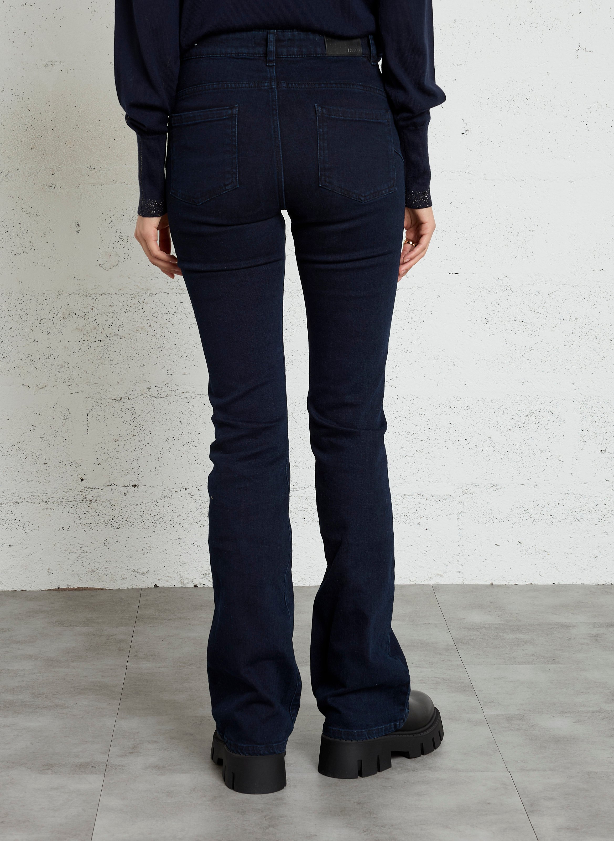 Jean flare en coton IKKS Bleu