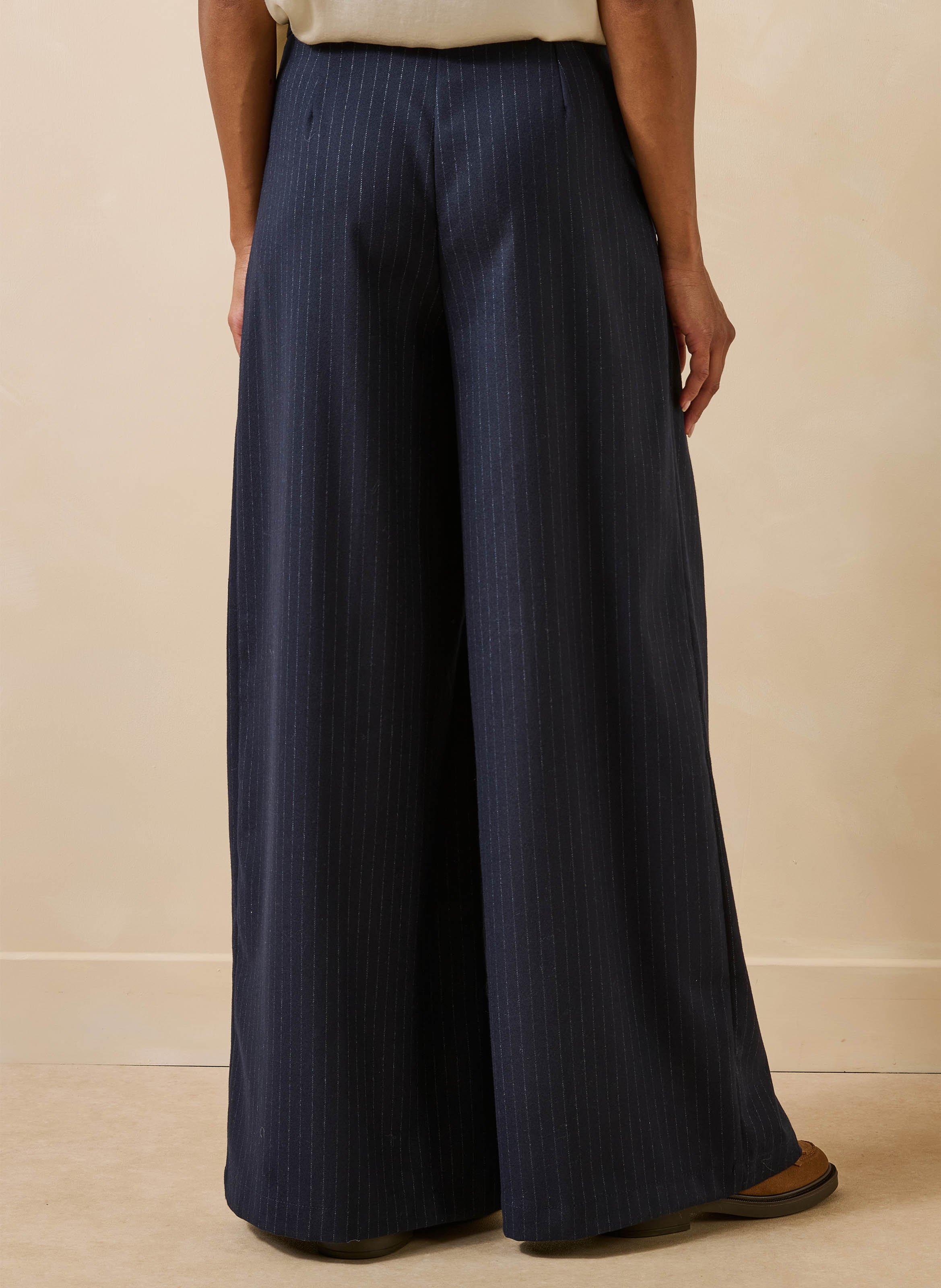 Wijde, gestreepte broek LA FEE MARABOUTEE Blauw