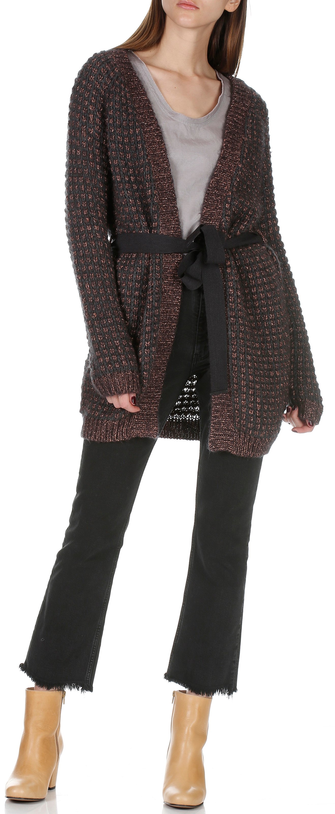 Fluid cotton-blend top MOMONI Grey