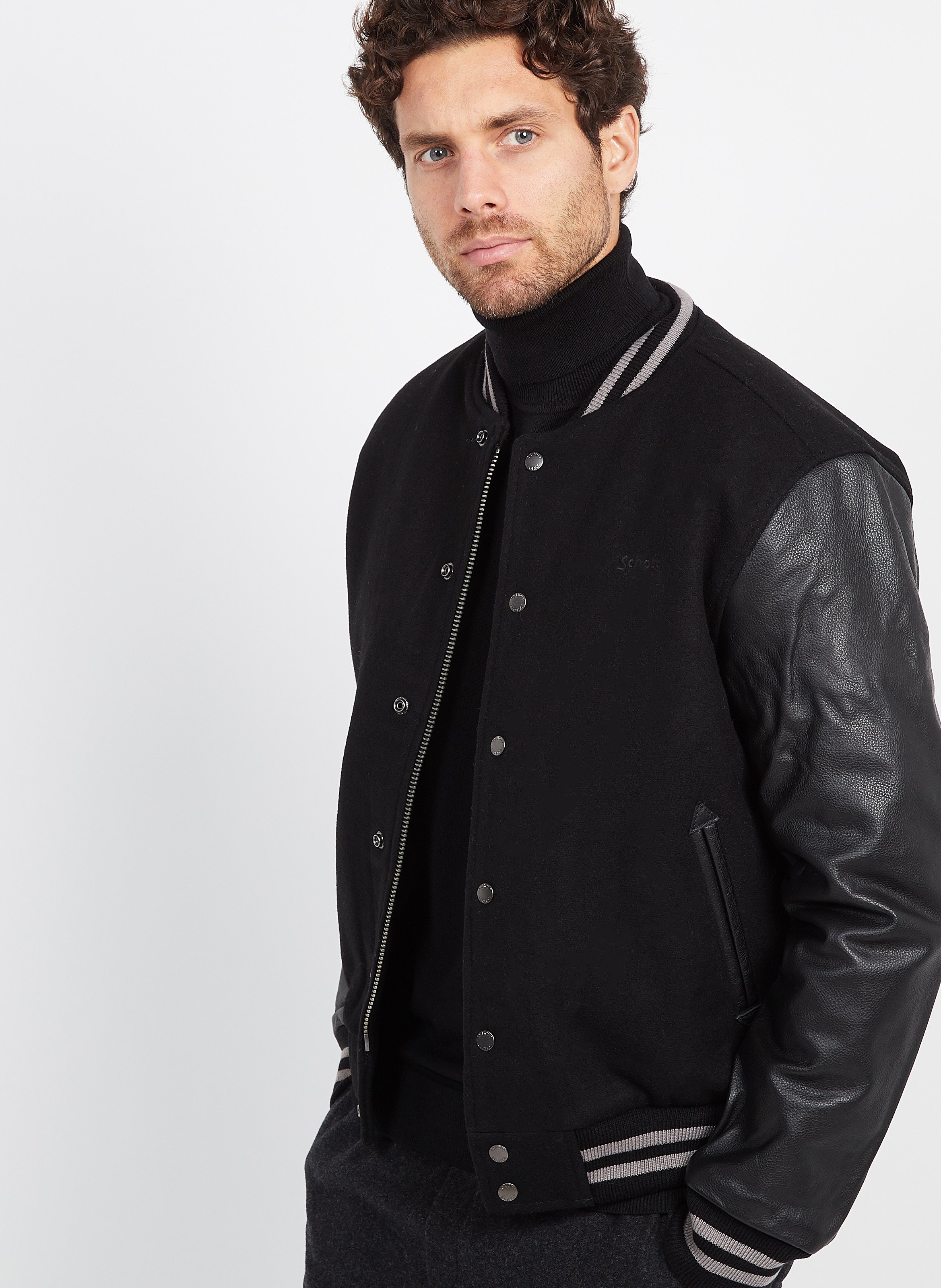 Veste Teddy Noir