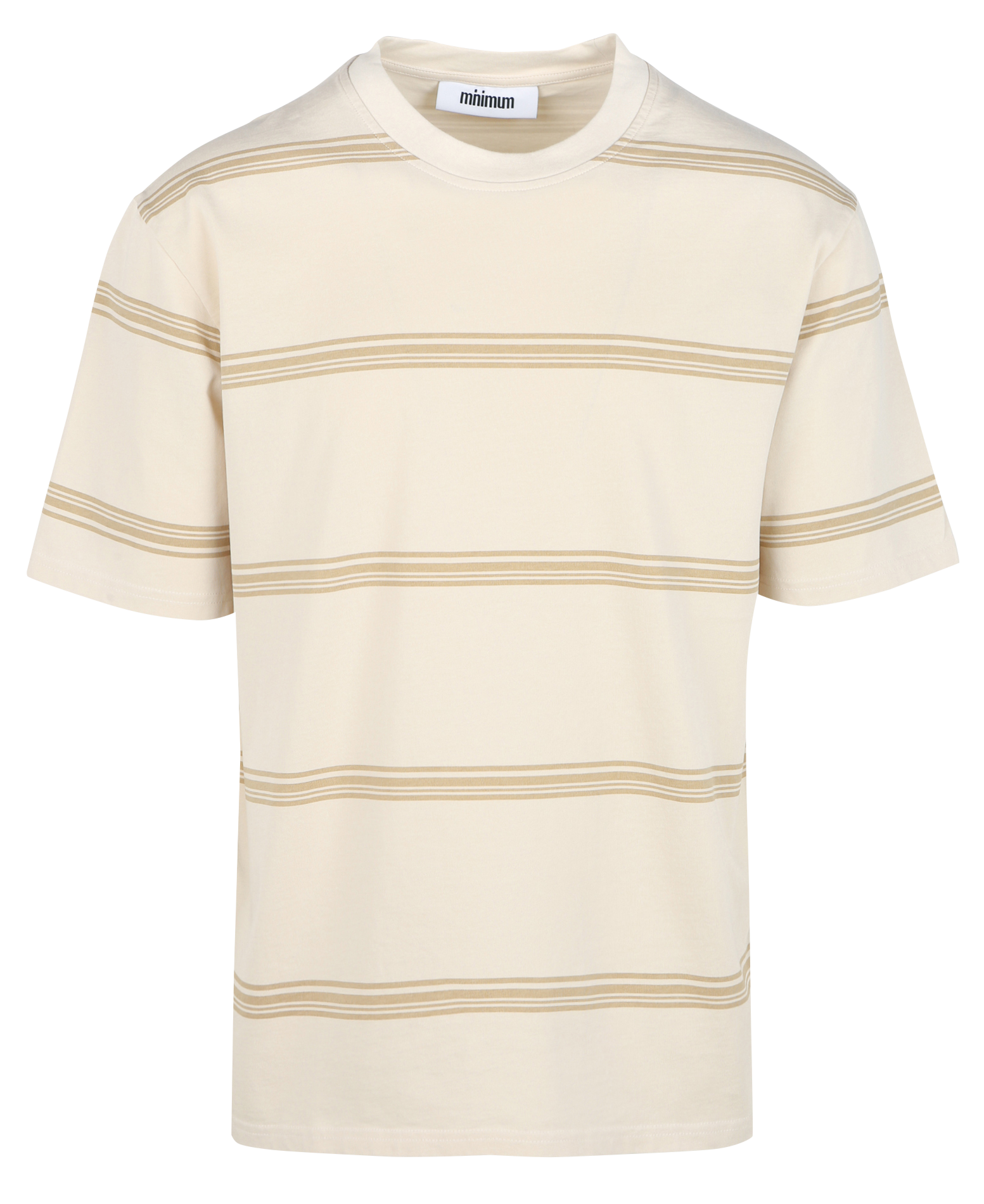 Loose-fit striped cotton shirt MINIMUM Beige