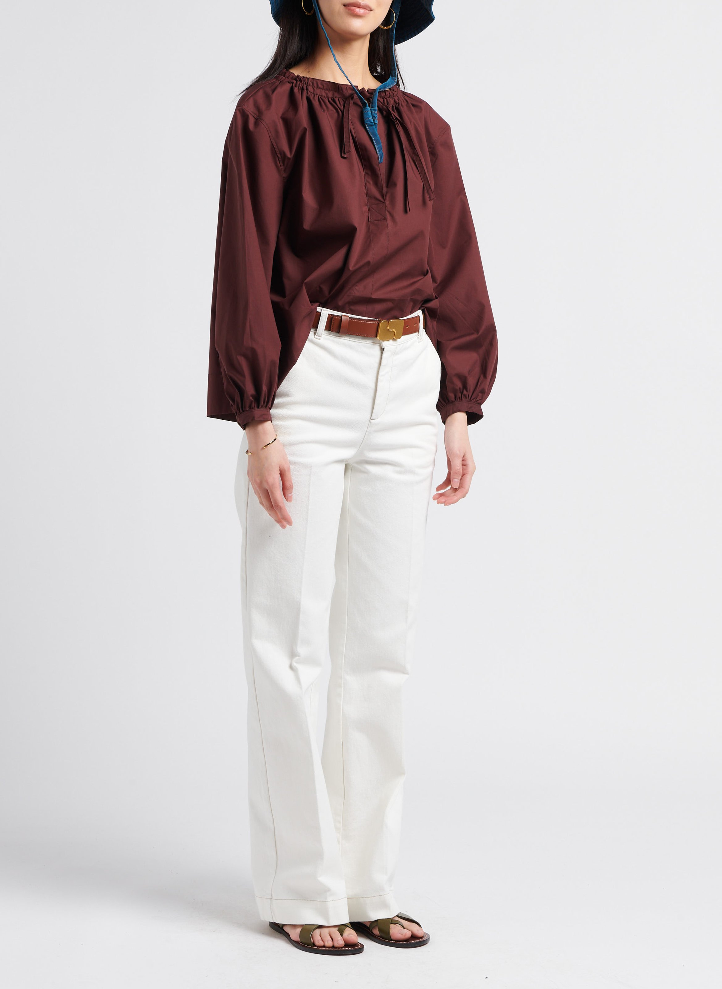 Platte sandalen van pythonleer - Look 1