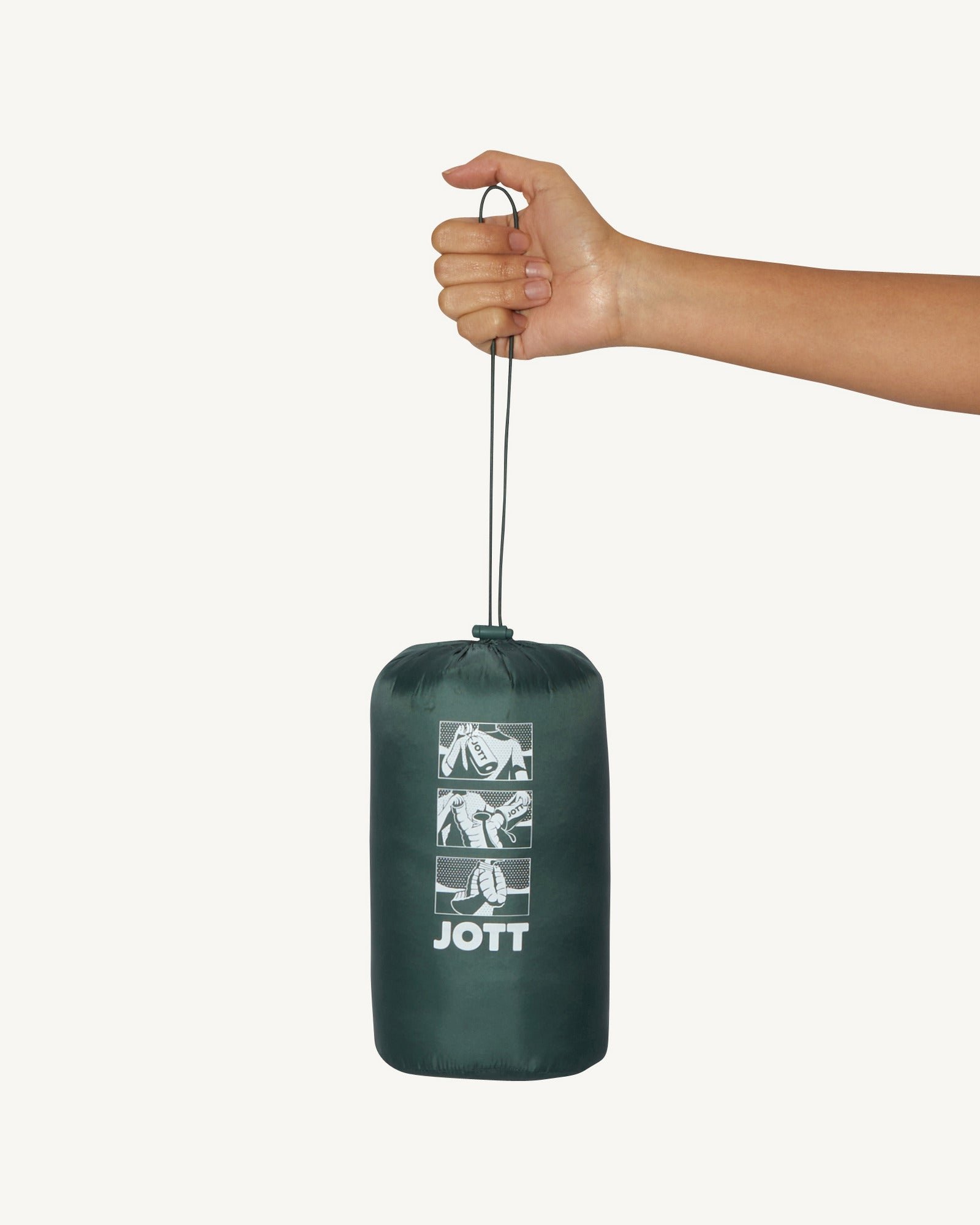 Lightweight hooded puffer jacket nico JOTT Green