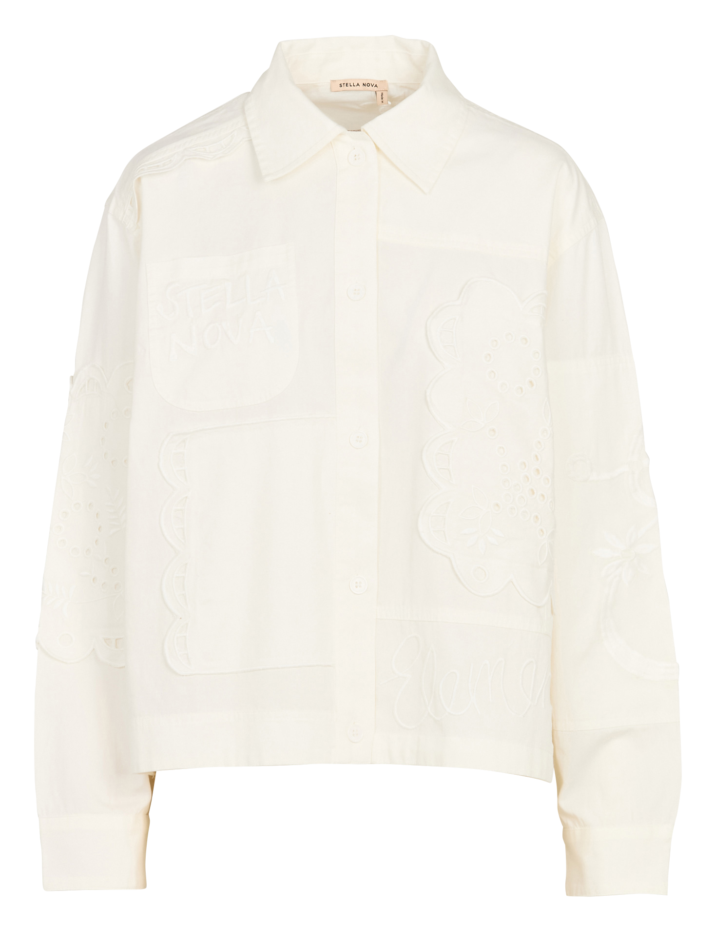 Capri - Einfarbige Oversize-Bluse STELLA NOVA Weiss