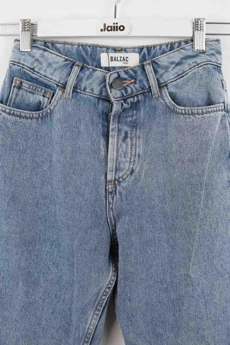 Cotton straight jeans BALZAC PARIS - Seconde Main Blue