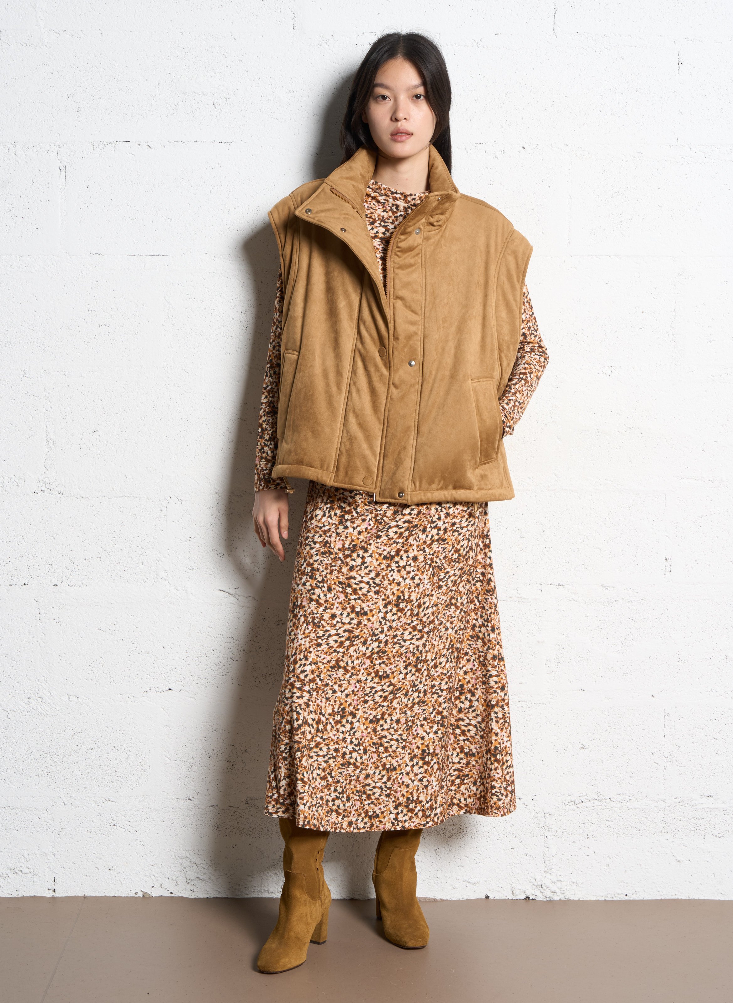 Veste oversize col montant SUNCOO Beige