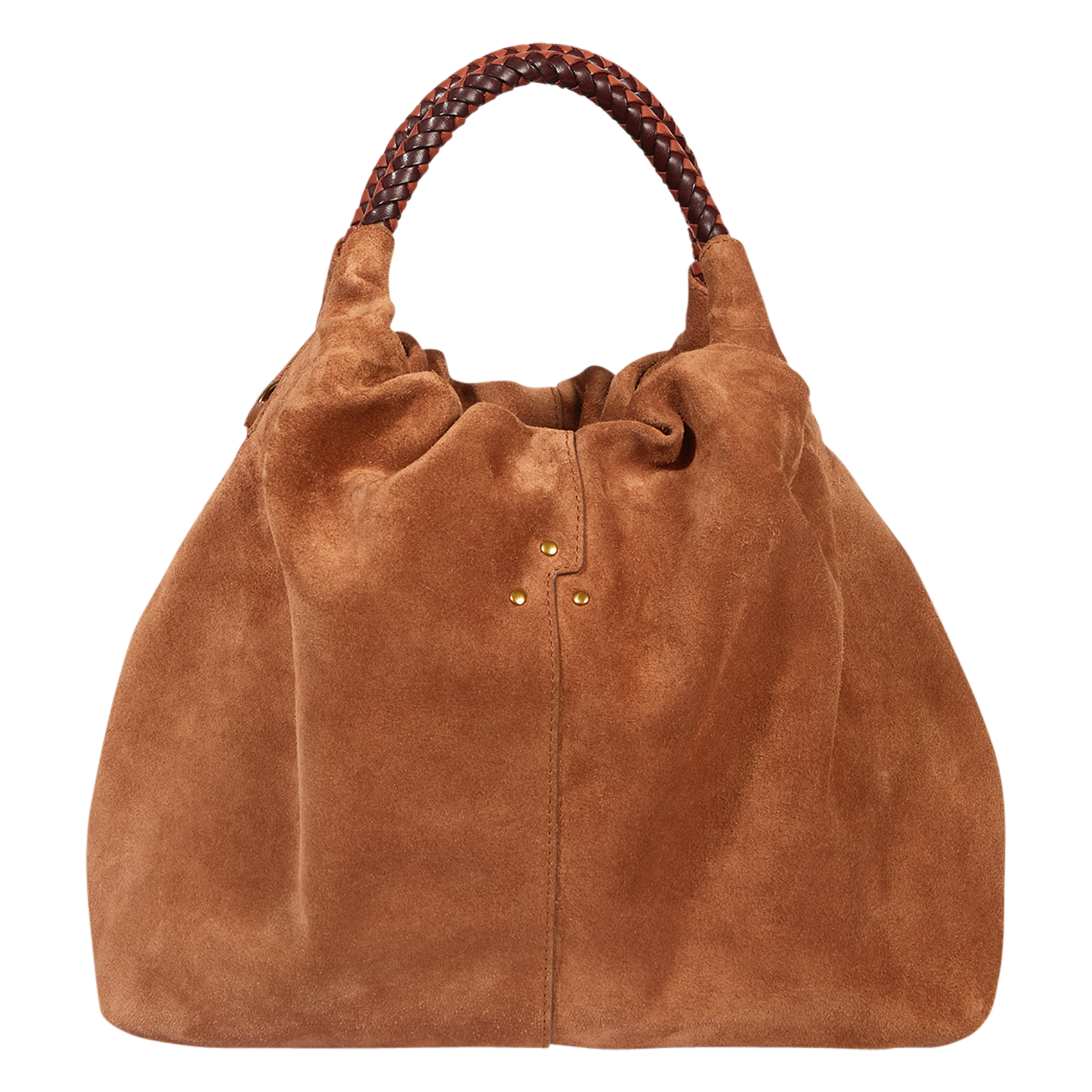 Sac bourse en cuir velours JEROME DREYFUSS Marron