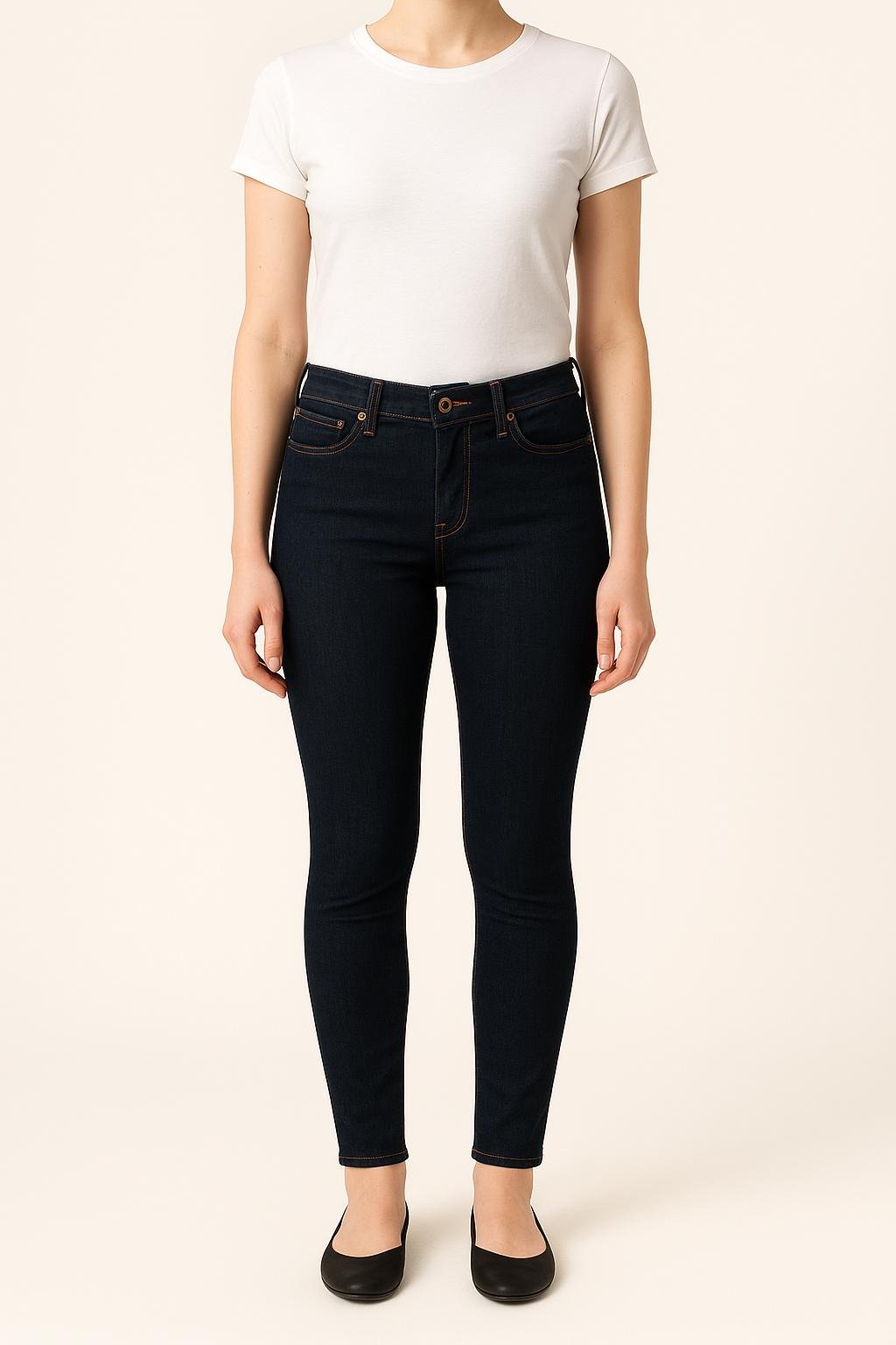 Cropped slim jeans with studs LEVI'S - Seconde main Blue