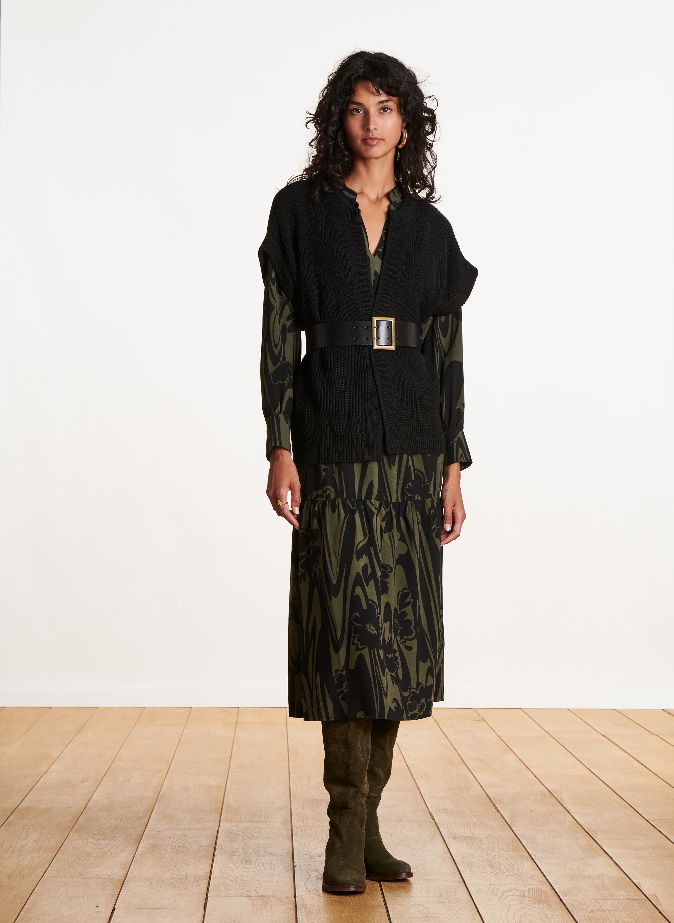 Round-neck cardigan LA FEE MARABOUTEE Black