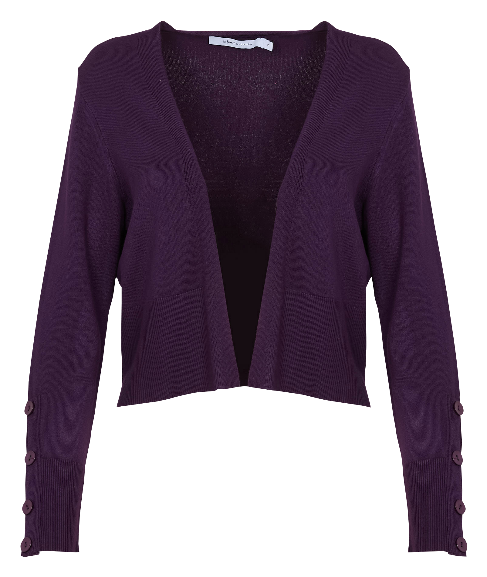 Korte rechte dunne vest LA FEE MARABOUTEE Violet