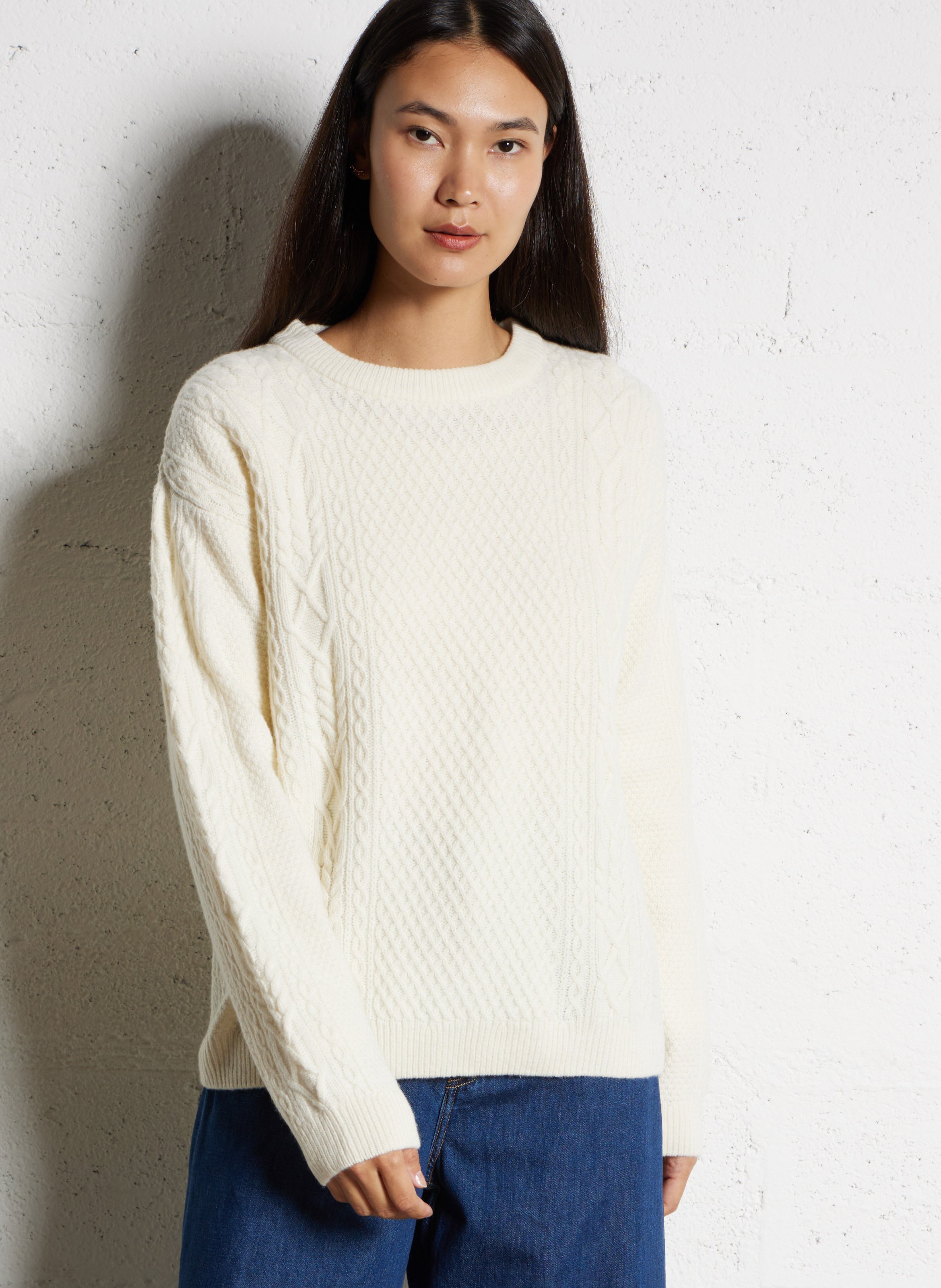Pull droit en laine mélangée ARMOR LUX Beige