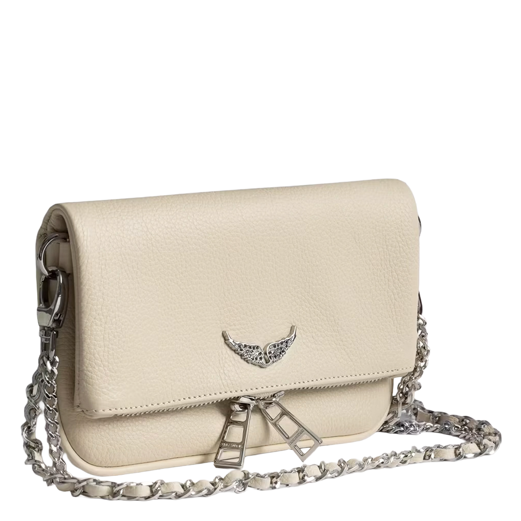 Leren avondclutch ZADIG&VOLTAIRE Wit