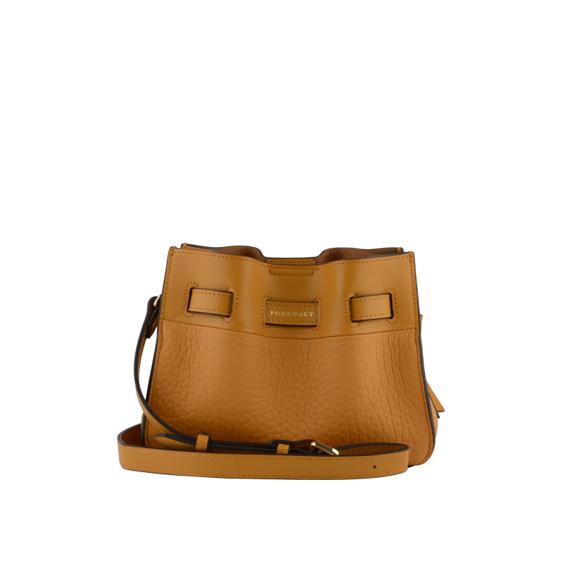 Shoulder bag - cowhide leather POURCHET Red