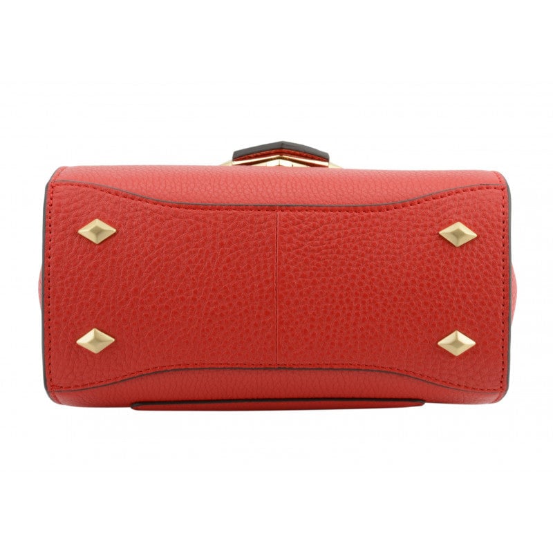 Handbag - cowhide leather POURCHET Red