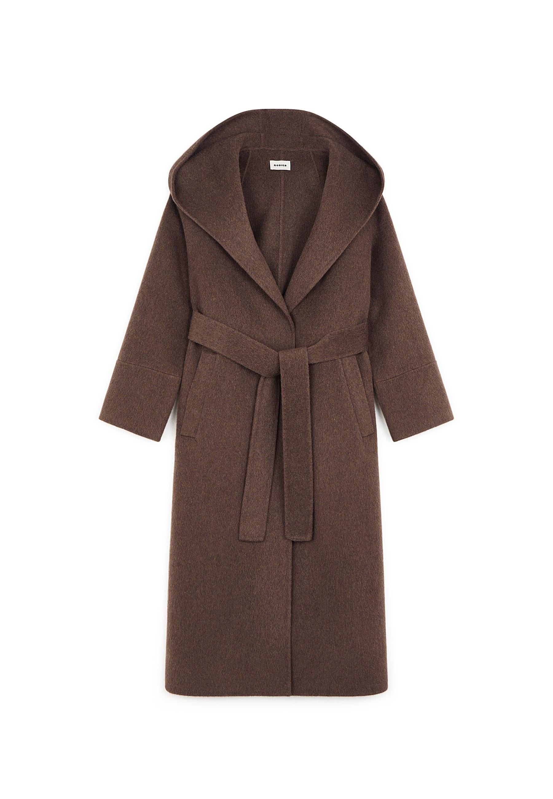 Ginko wool coat with hood RODIER Brown