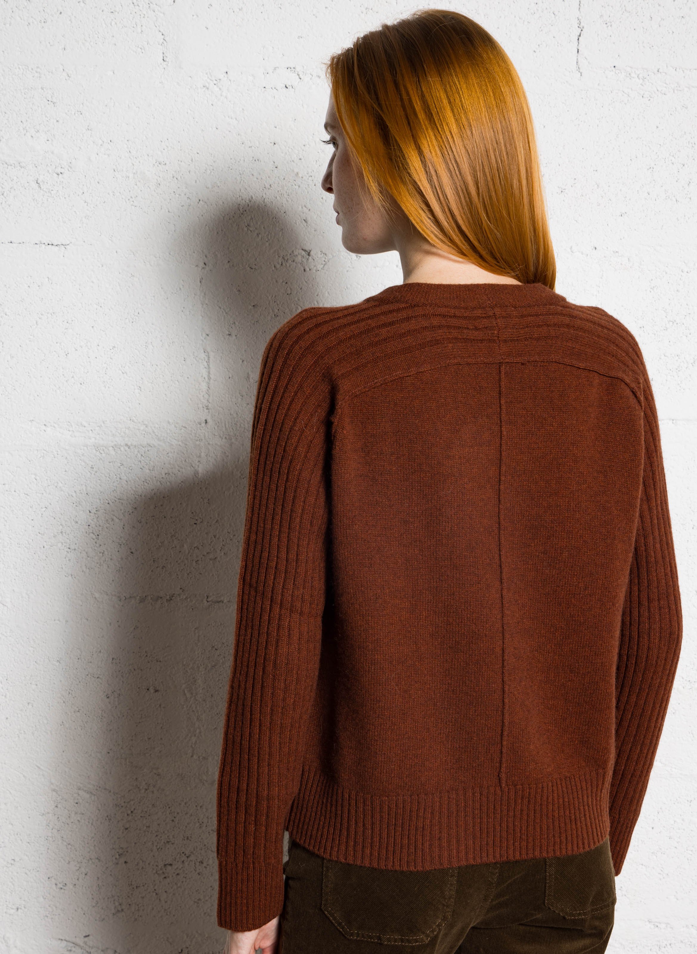 Straight round neck wool sweater MAISON 123 Red