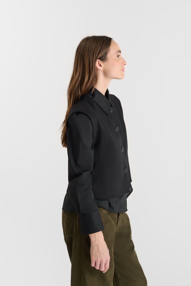 Gilet sans manches LE TEMPS DES CERISES Noir