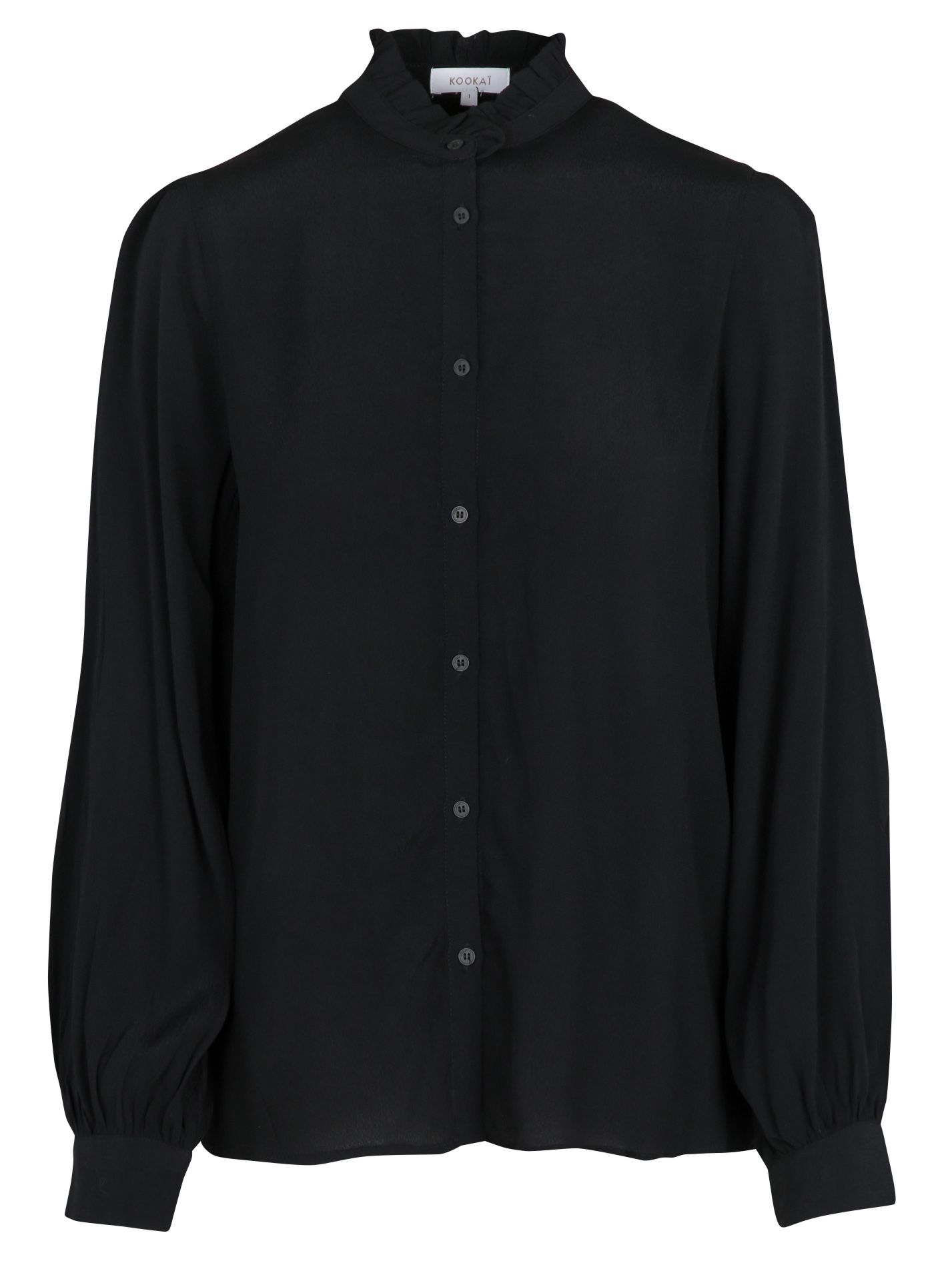 Shirt with ruffled collar KOOKAI Black