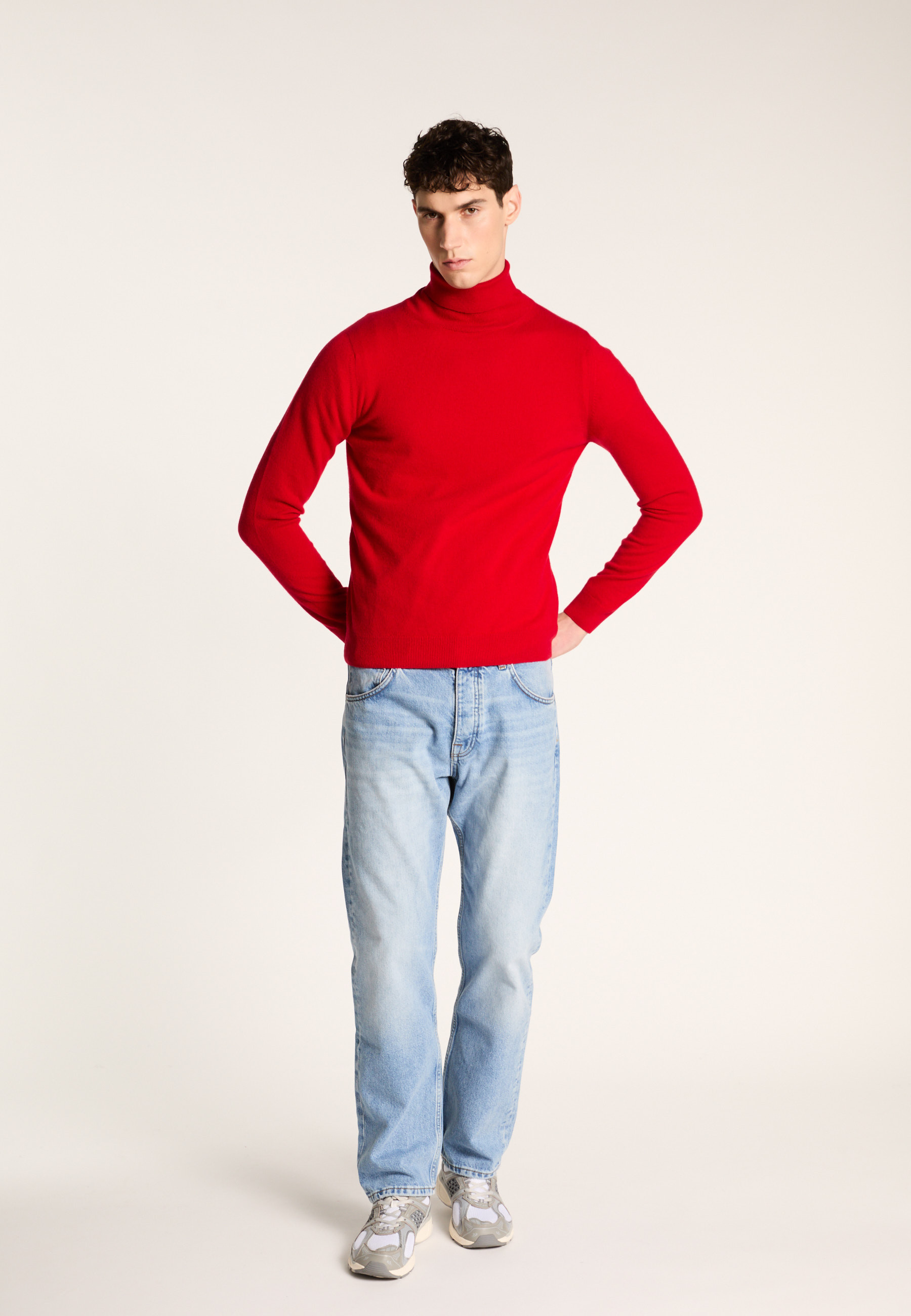 Cashmere polo neck sweater MAISON MONTAGUT