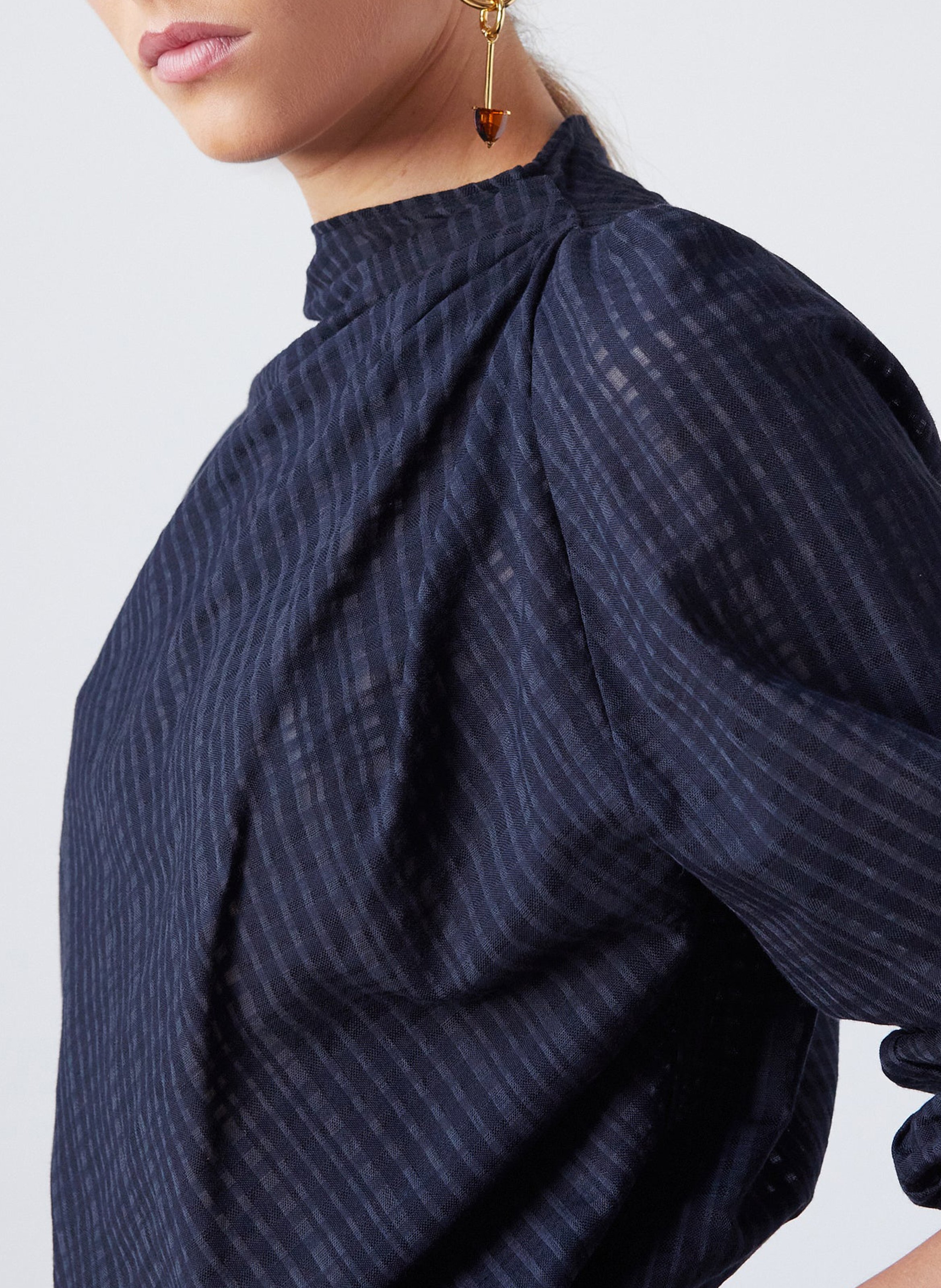 Top col rond en coton THE LABEL EDITION Noir