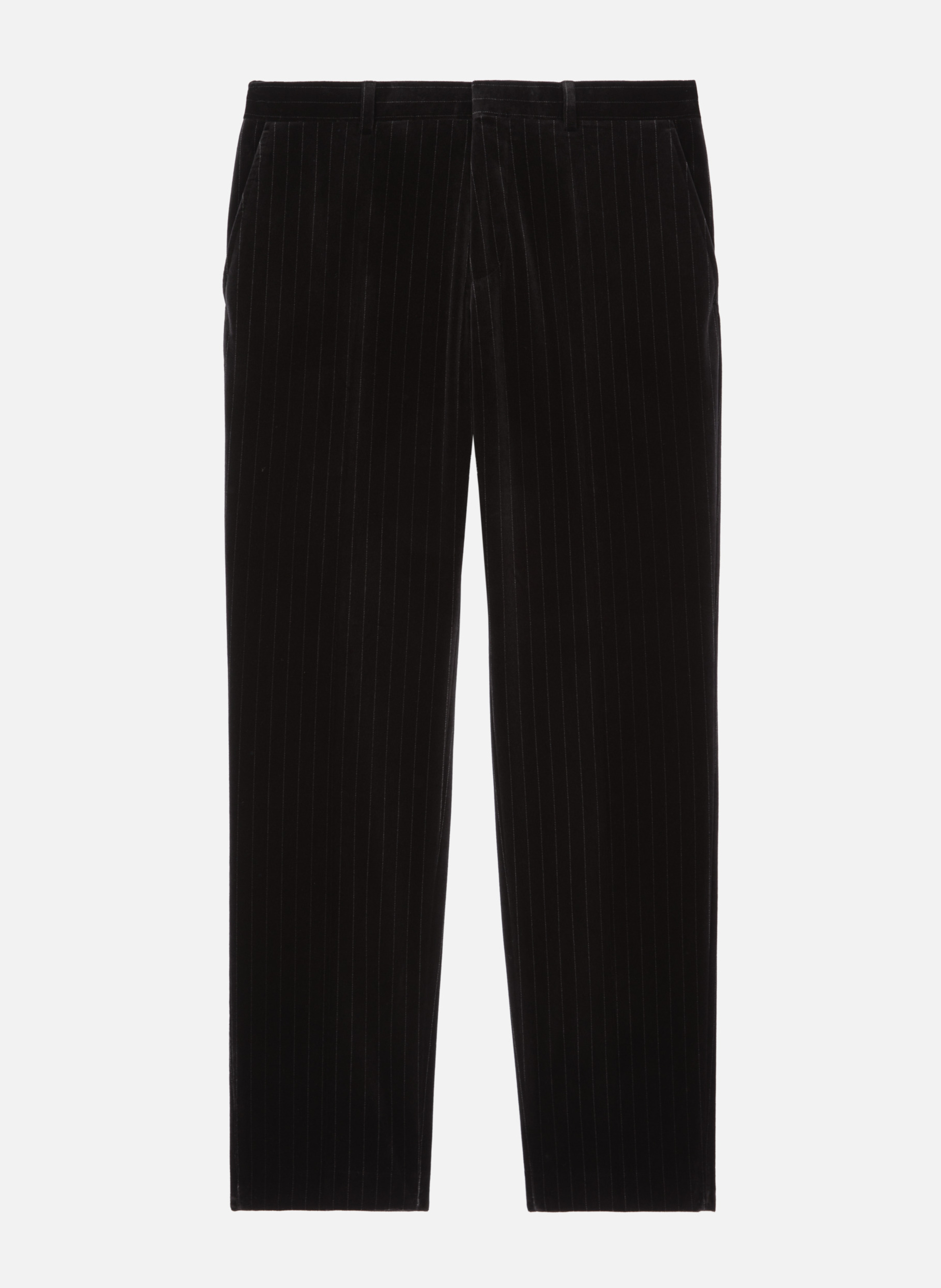 Straight velvet suit trousers THE KOOPLES Black