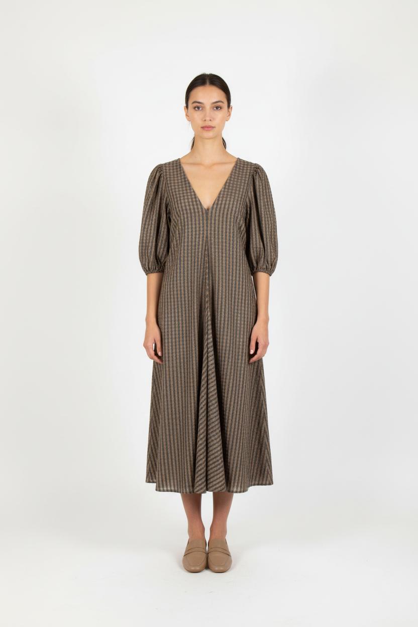 Long dress GANNI - Seconde Main Green