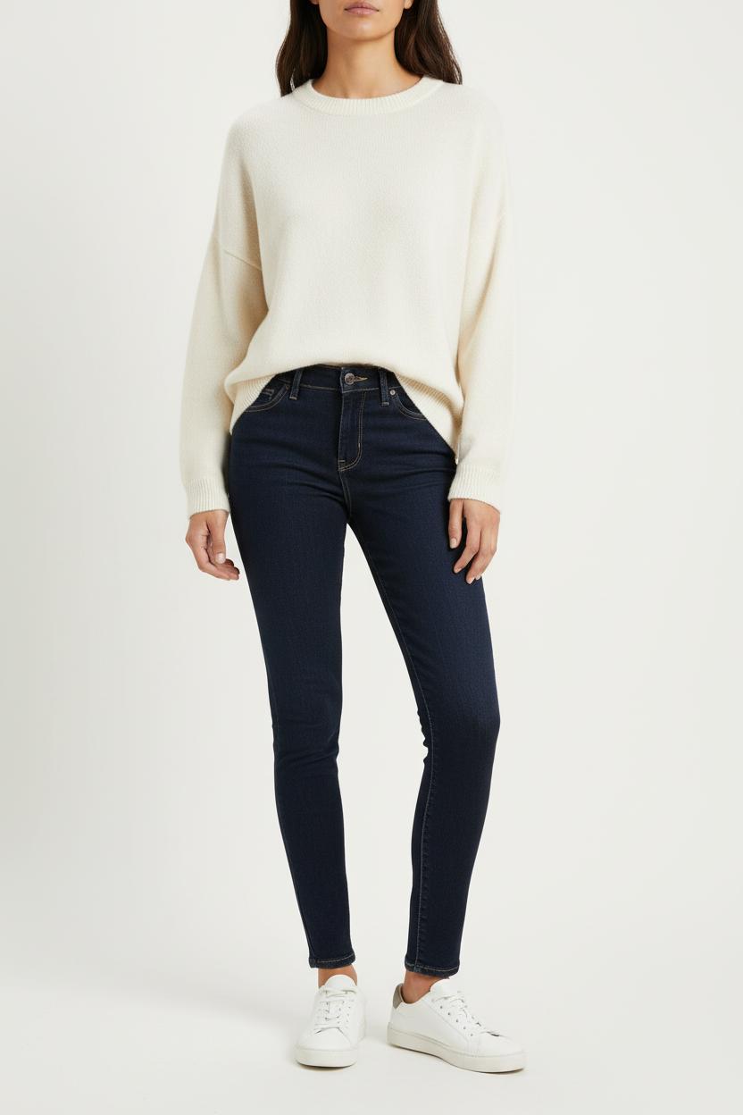 Cropped slim jeans with studs LEVI'S - Seconde main Blue
