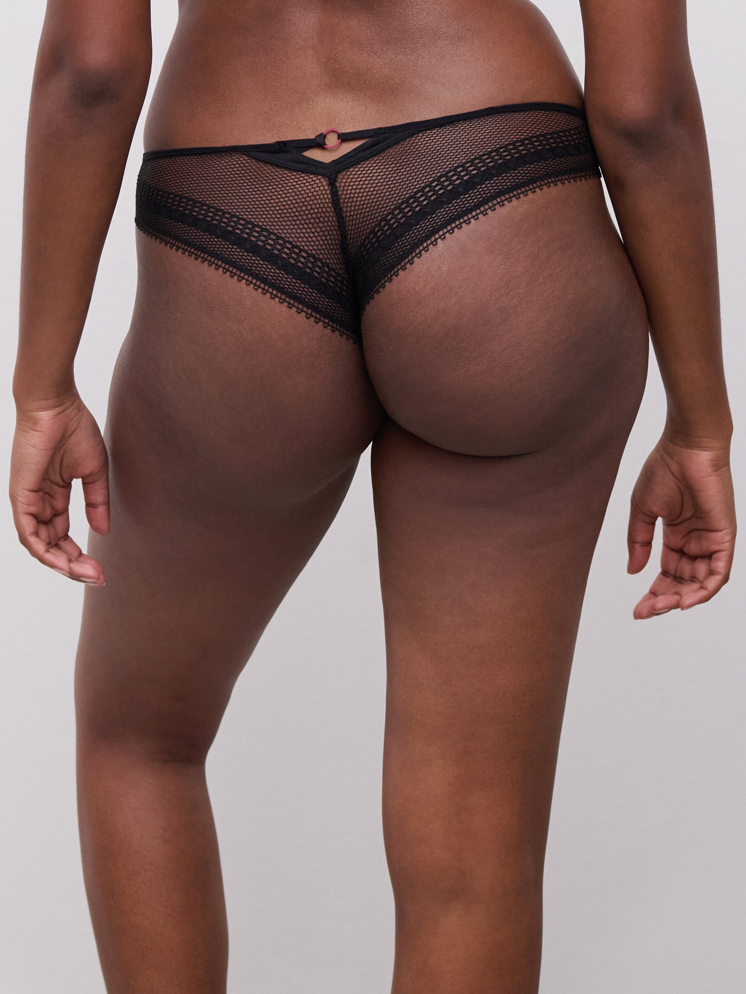 Aventurine lace tanga CHANTELLE PULP Black