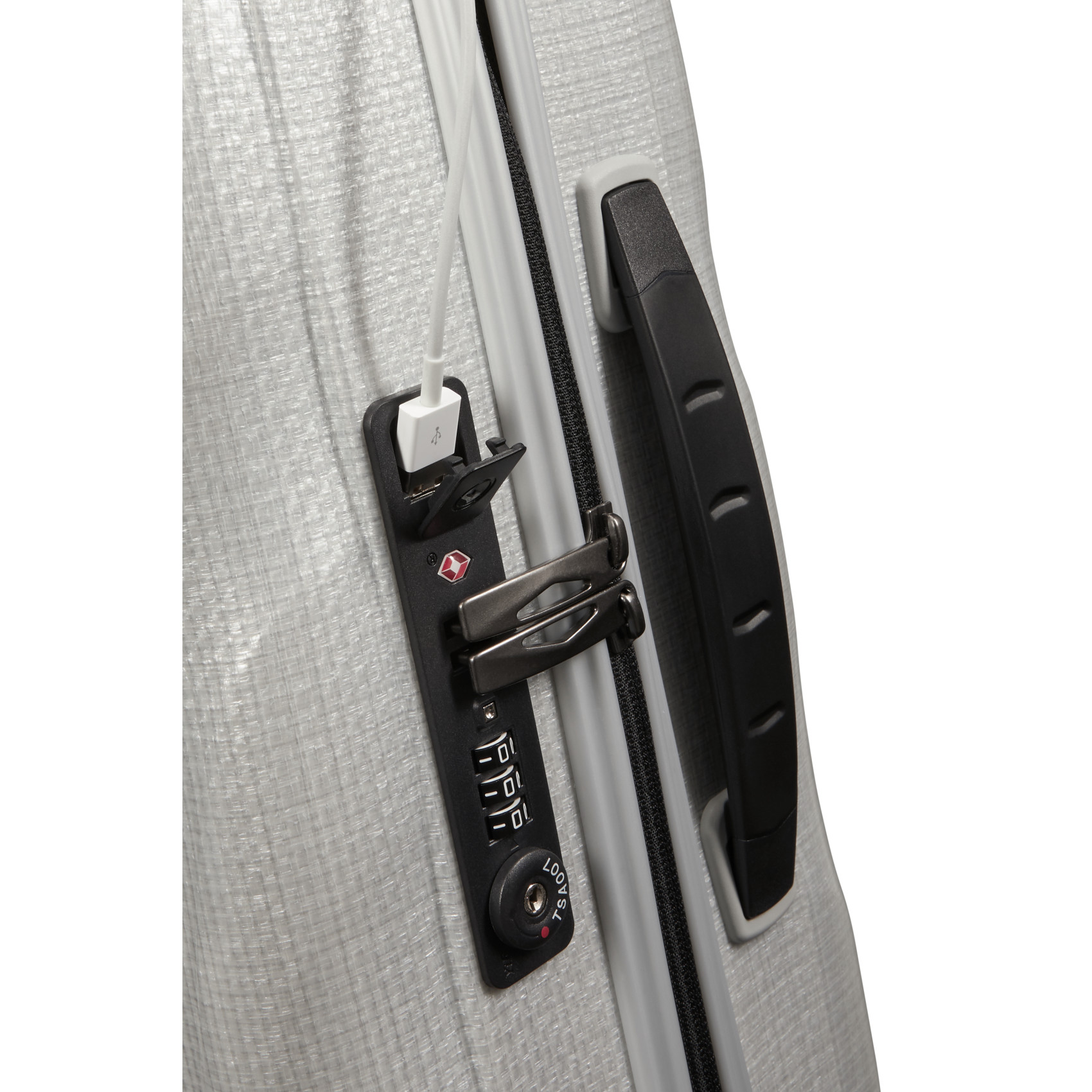 C-lite 4-wheel suitcase size S SAMSONITE White