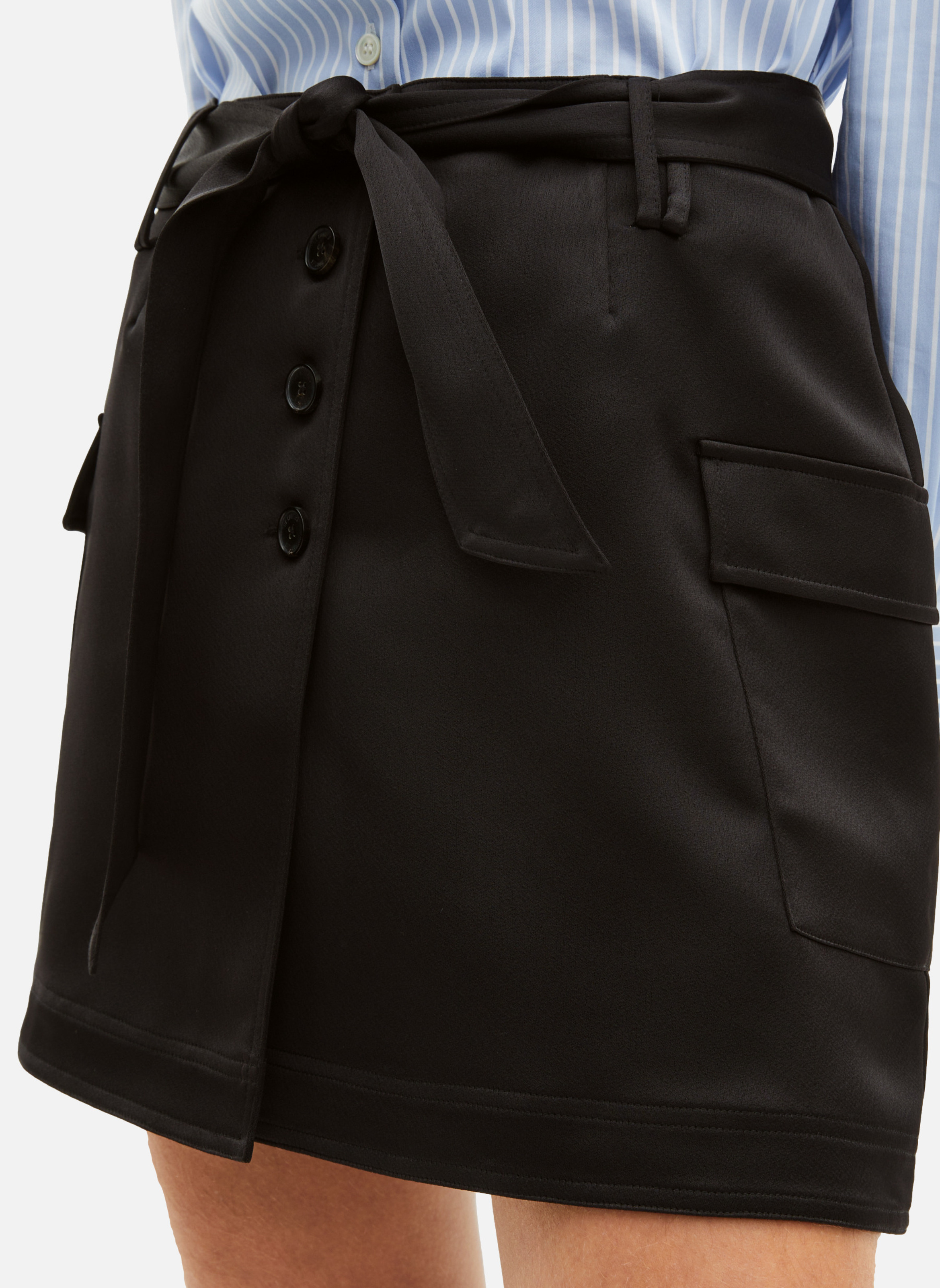 Short satin skirt THE KOOPLES Black