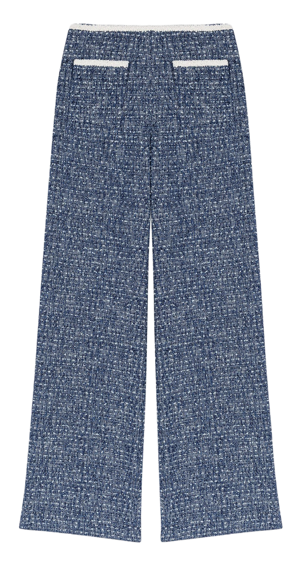 Straight-cut tweed pants MAJE Blue