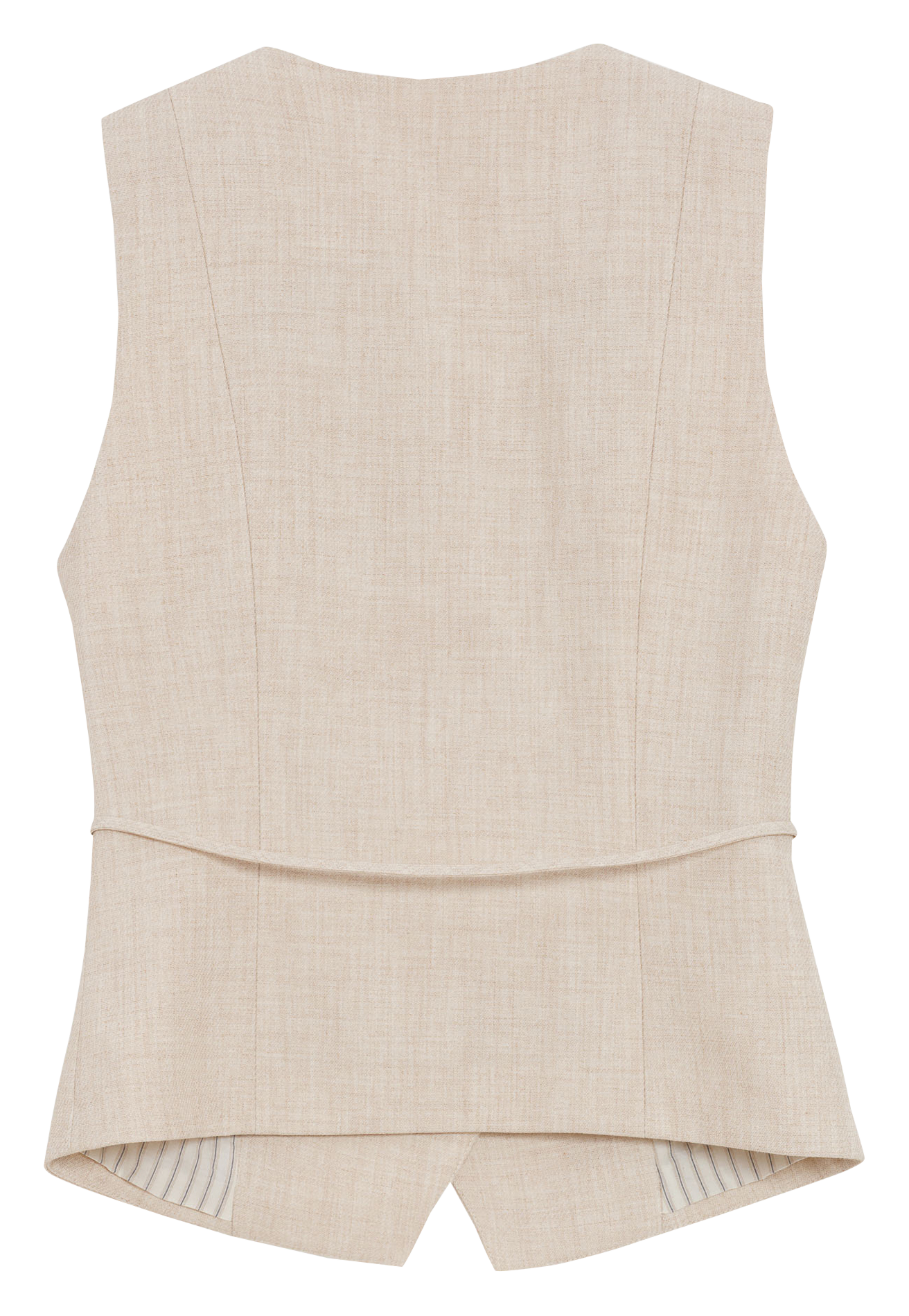 Sleeveless Solid Crossed Vest GRACE ET MILA Beige