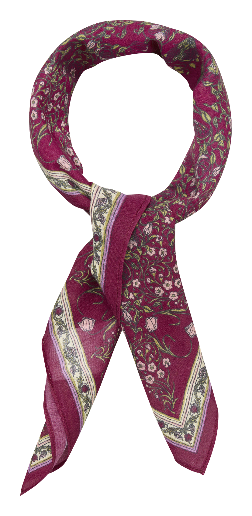 Foulard imprimé en coton BECKSONDERGAARD Rose