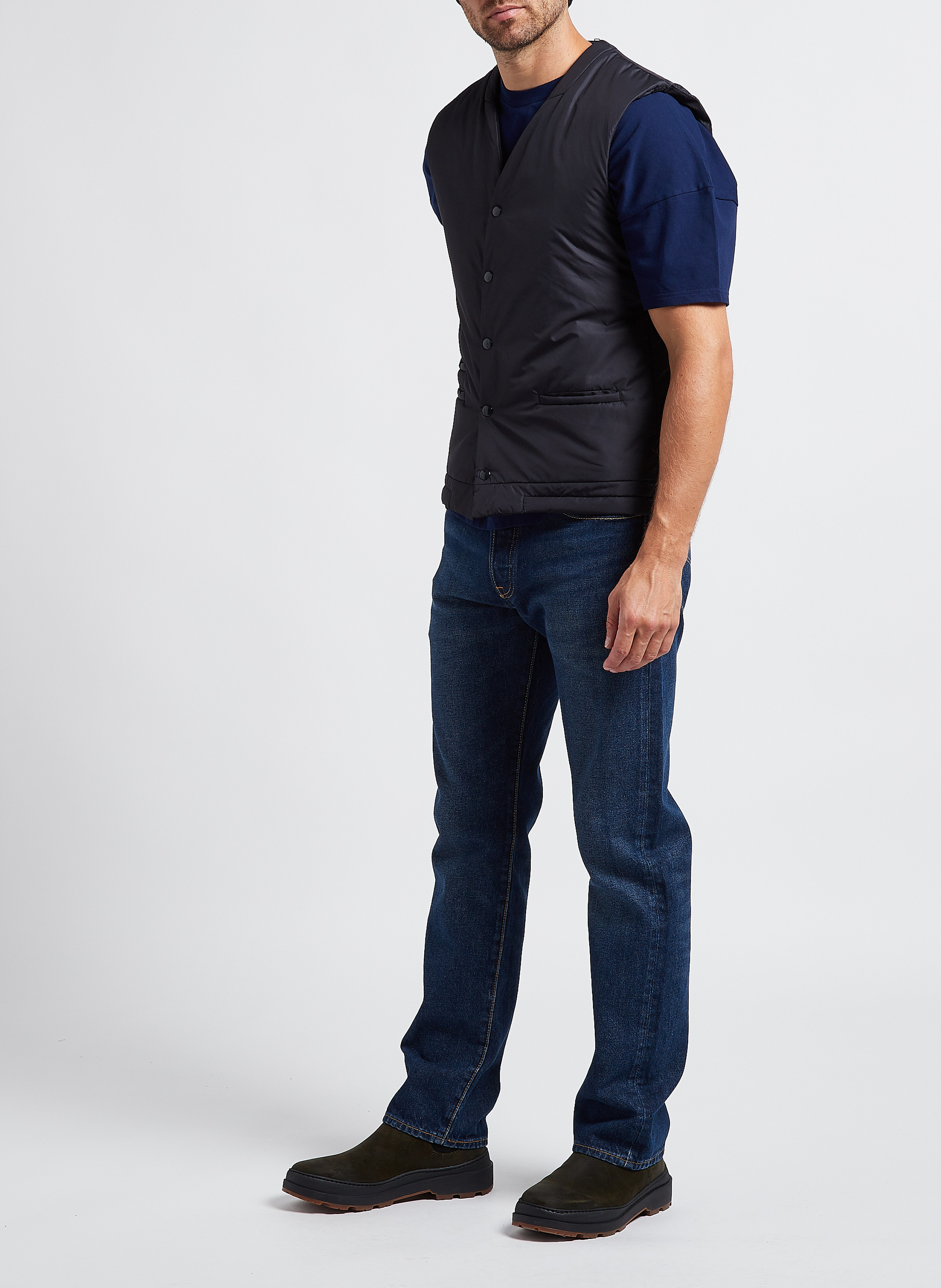 Veste col V sans manches  HOMECORE Bleu