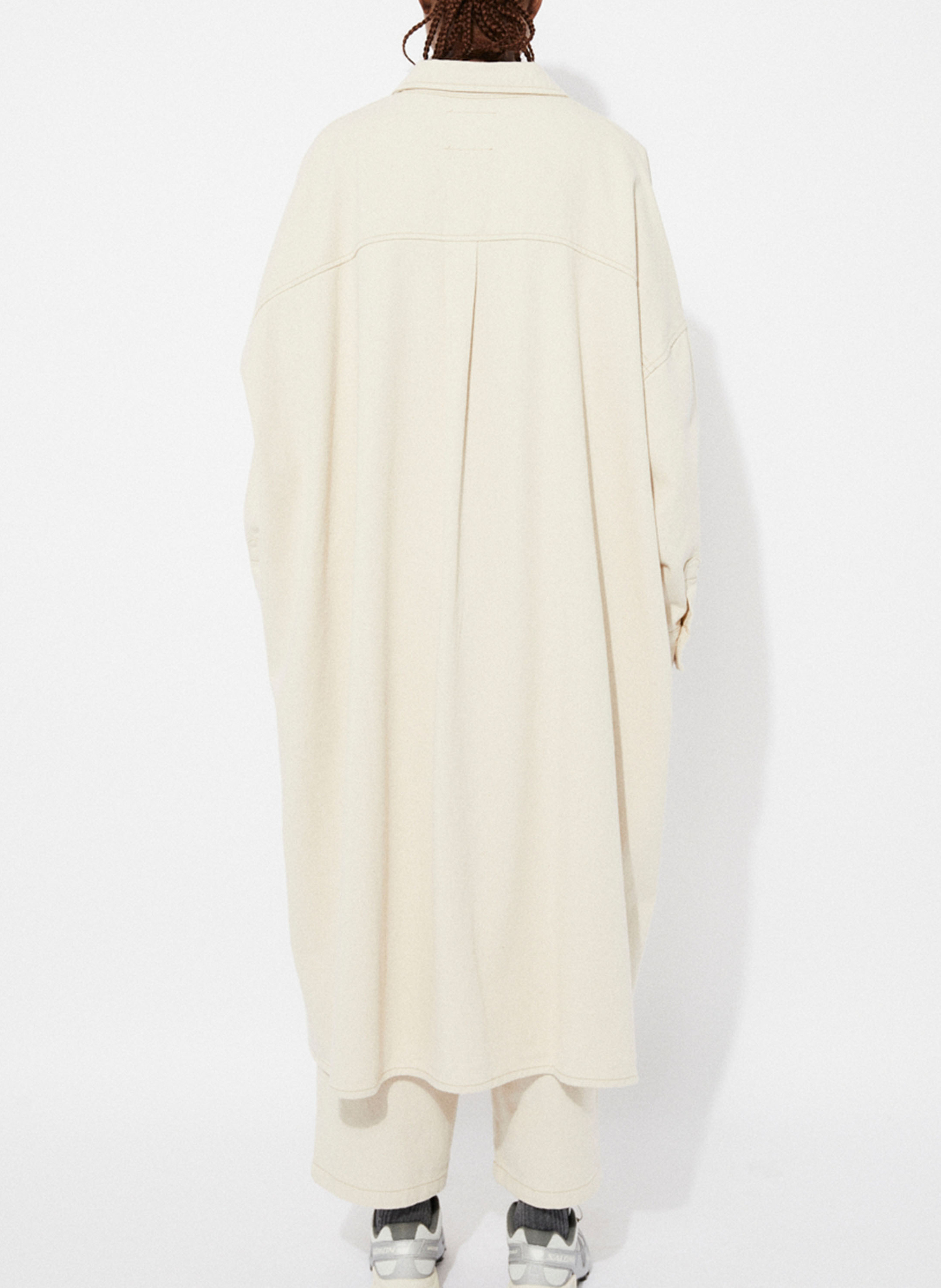 Robe chemise midi en coton RITA ROW Blanc