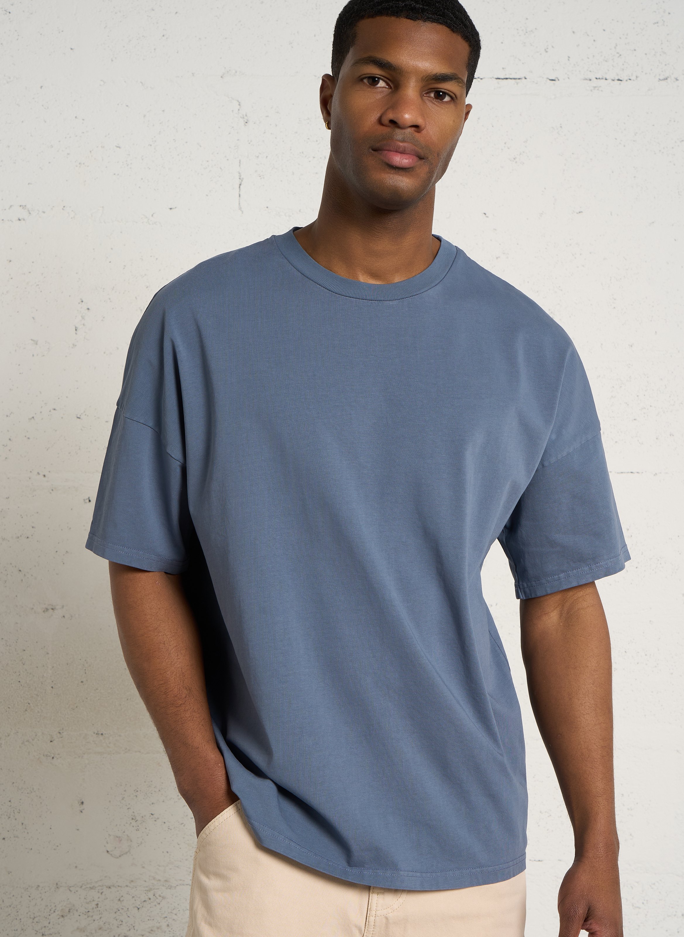 Regular-fit round-neck cotton T-shirt AMERICAN VINTAGE Blue