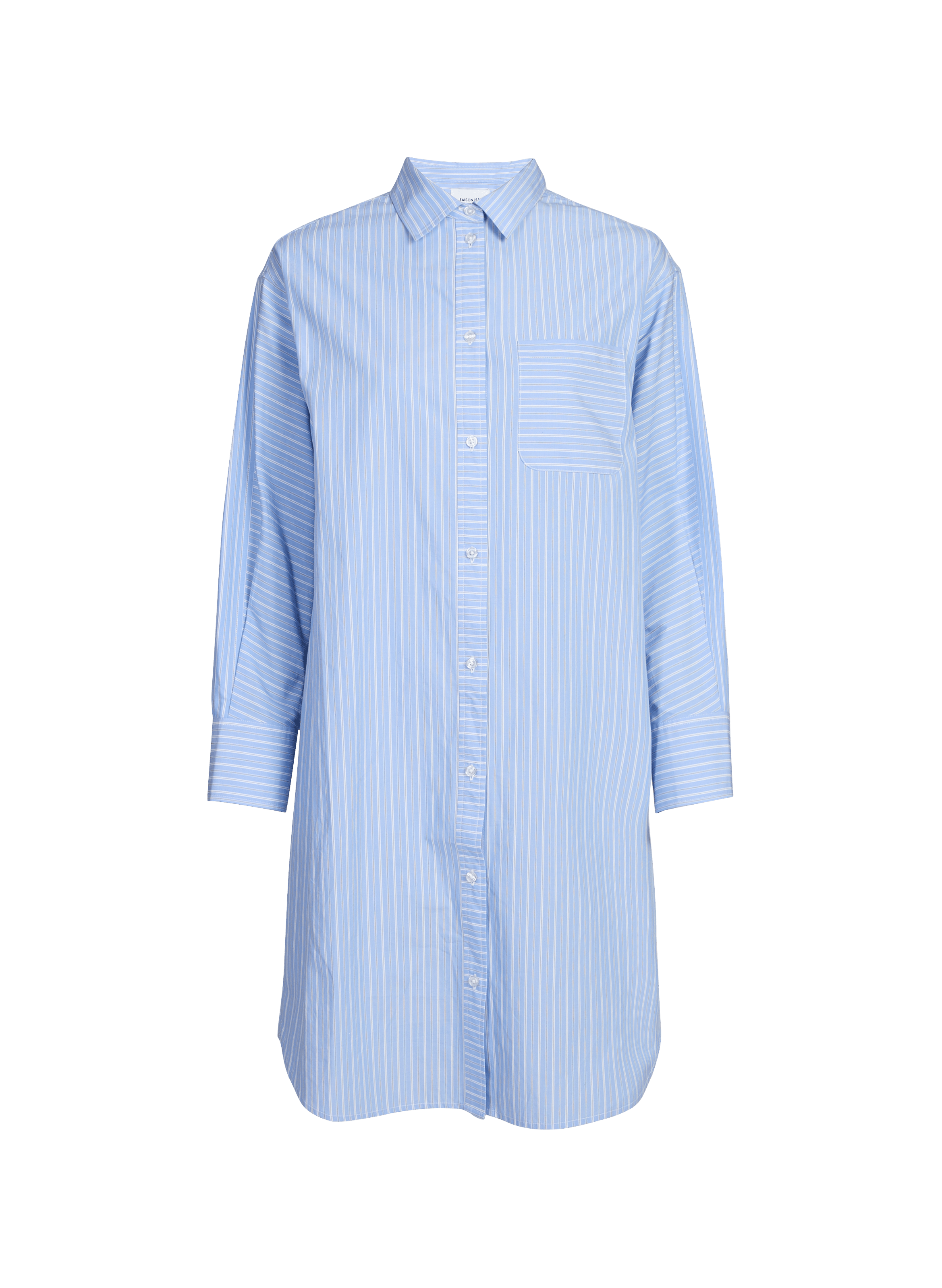 Robe chemise en coton SAISON 1865 Bleu